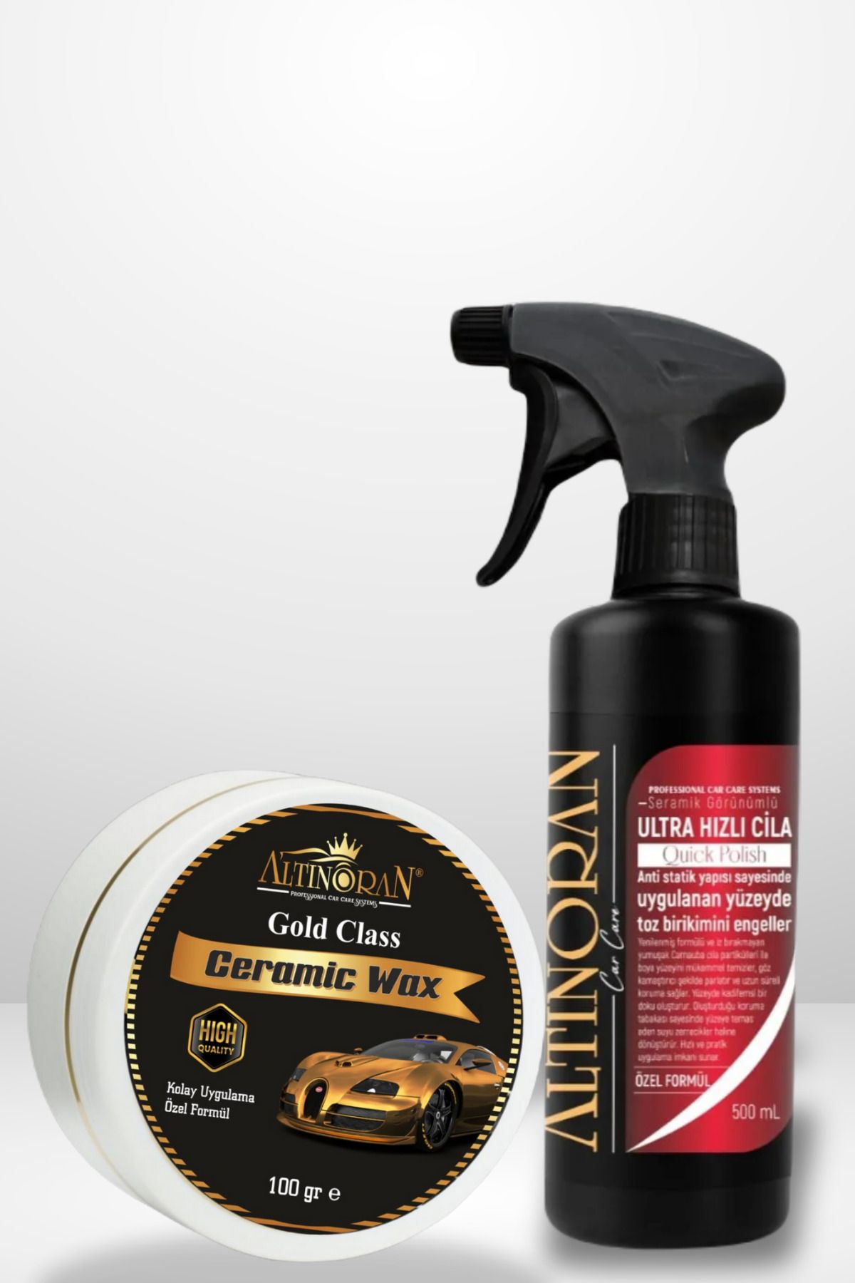 Altınoran Hızlı Cila ve Seramik Wax Seti | Gold Class 100gr ve Ultra Sprey Cila 500ml