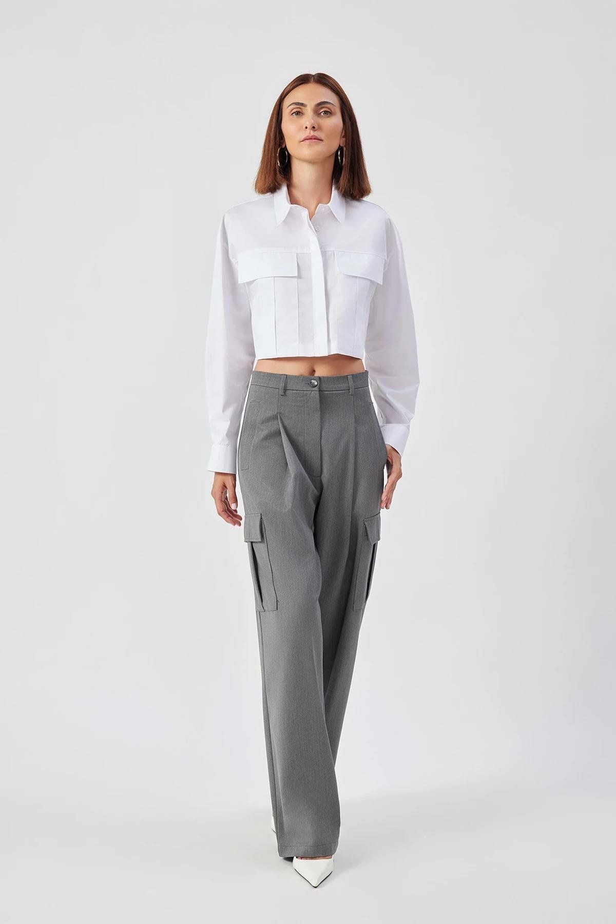 Tpc.Point Collection Kadın Beyaz Eva Shirt Düz Uzun Kollu Gömlek