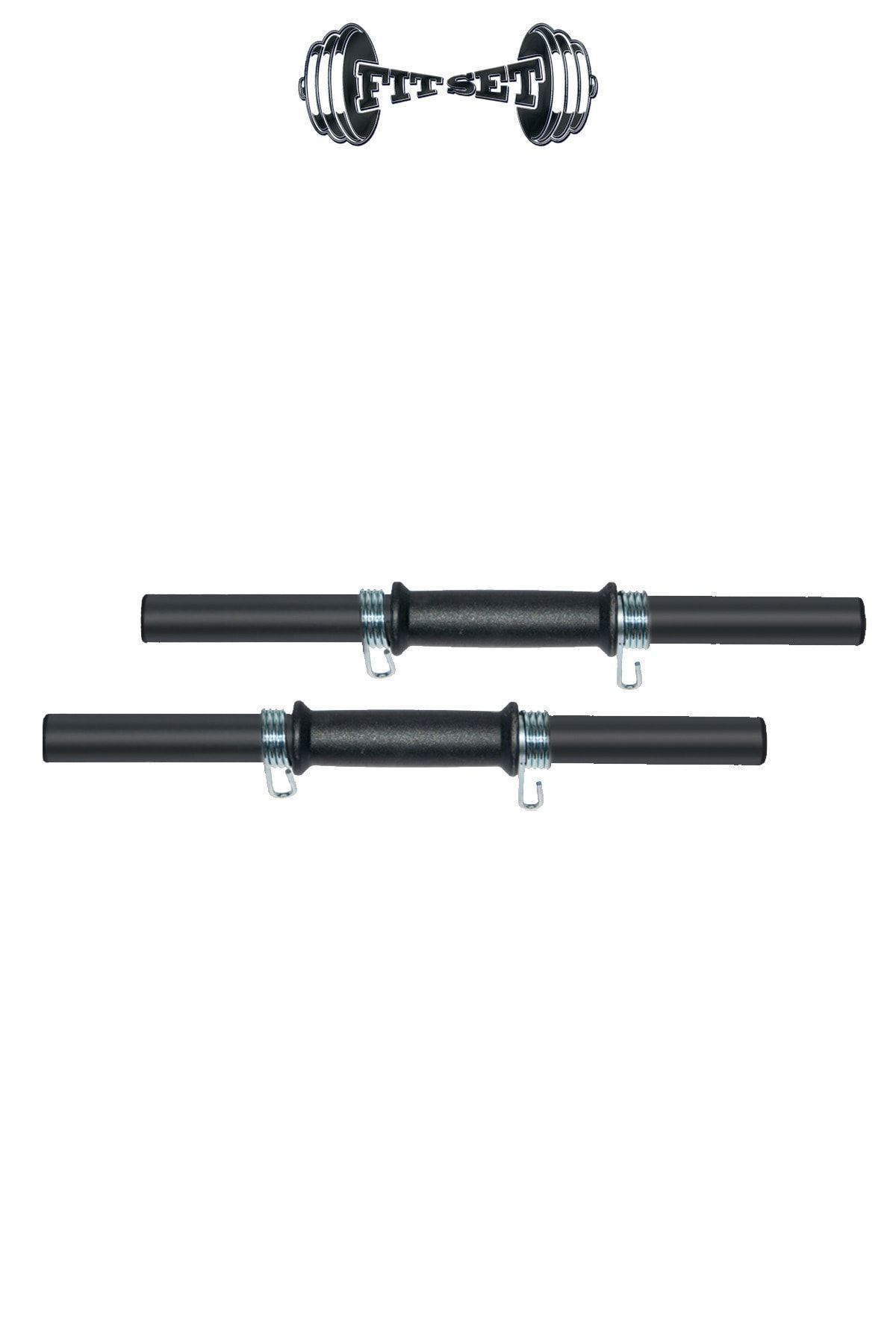SerenityHaven Spor Dambıl Barı 2x40= 80 Cm ( 4 Adet Sıkıştırma Yayı )