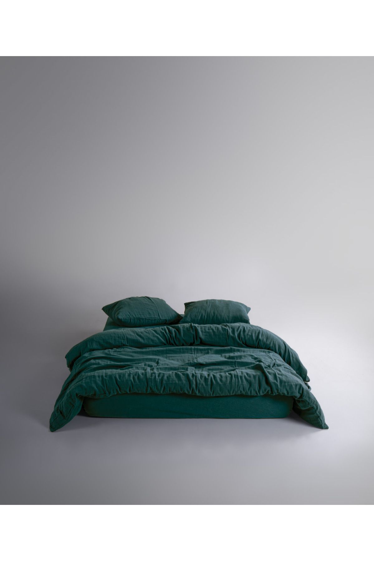 LİMASSO %100 Pamuk Yıkamalı Müslin Nevresim Takımı Dark Green