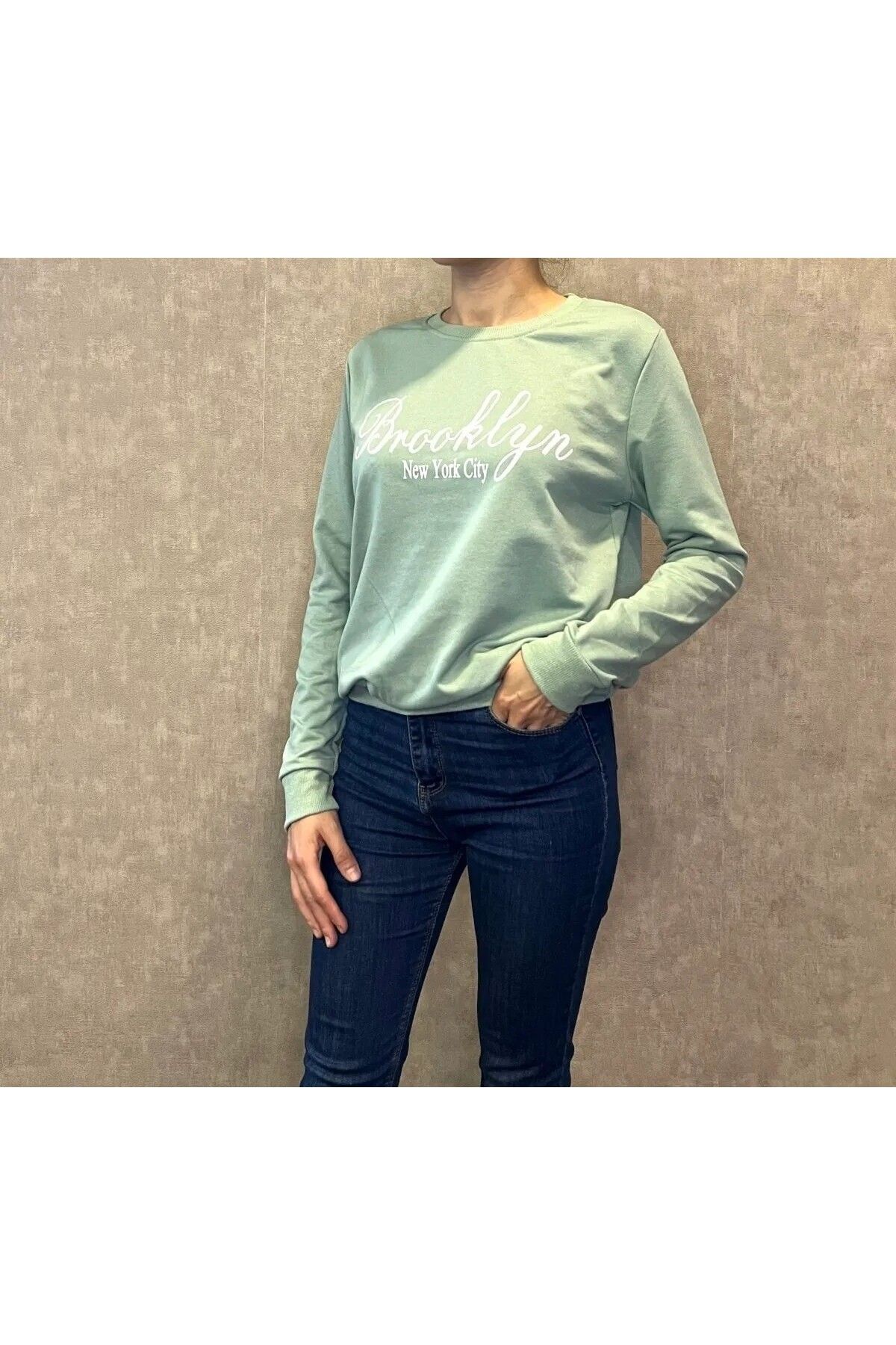 MAK CONCEPT Kadın Sweatshirt Çay Yeşili