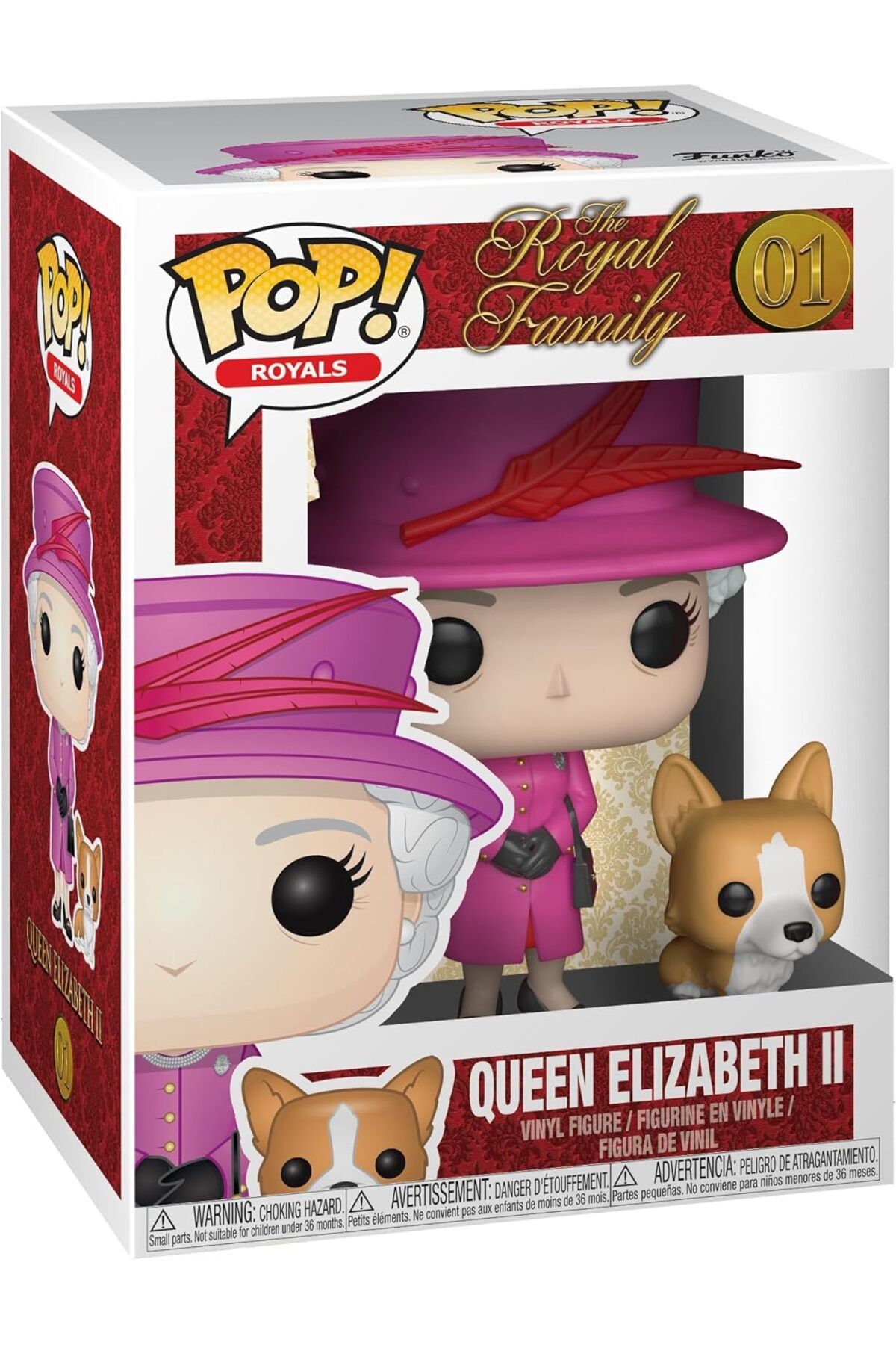 Funko POP! Kraliçe II. Elizabeth ve Corgi Buddy, Koleksiyonluk Vinil Figür, Resmi Ürün