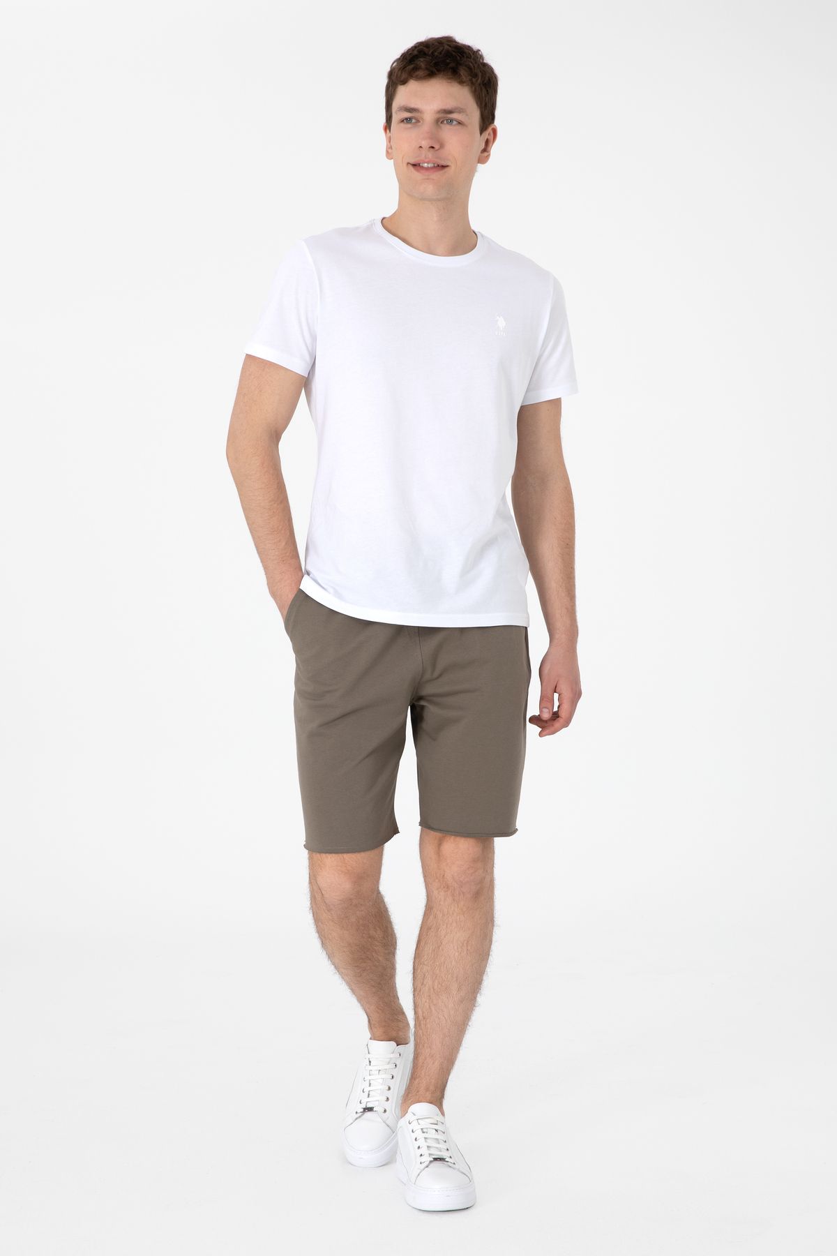 U.S. Polo Assn. Erkek Vizon Örme Şort 50307289-VR052