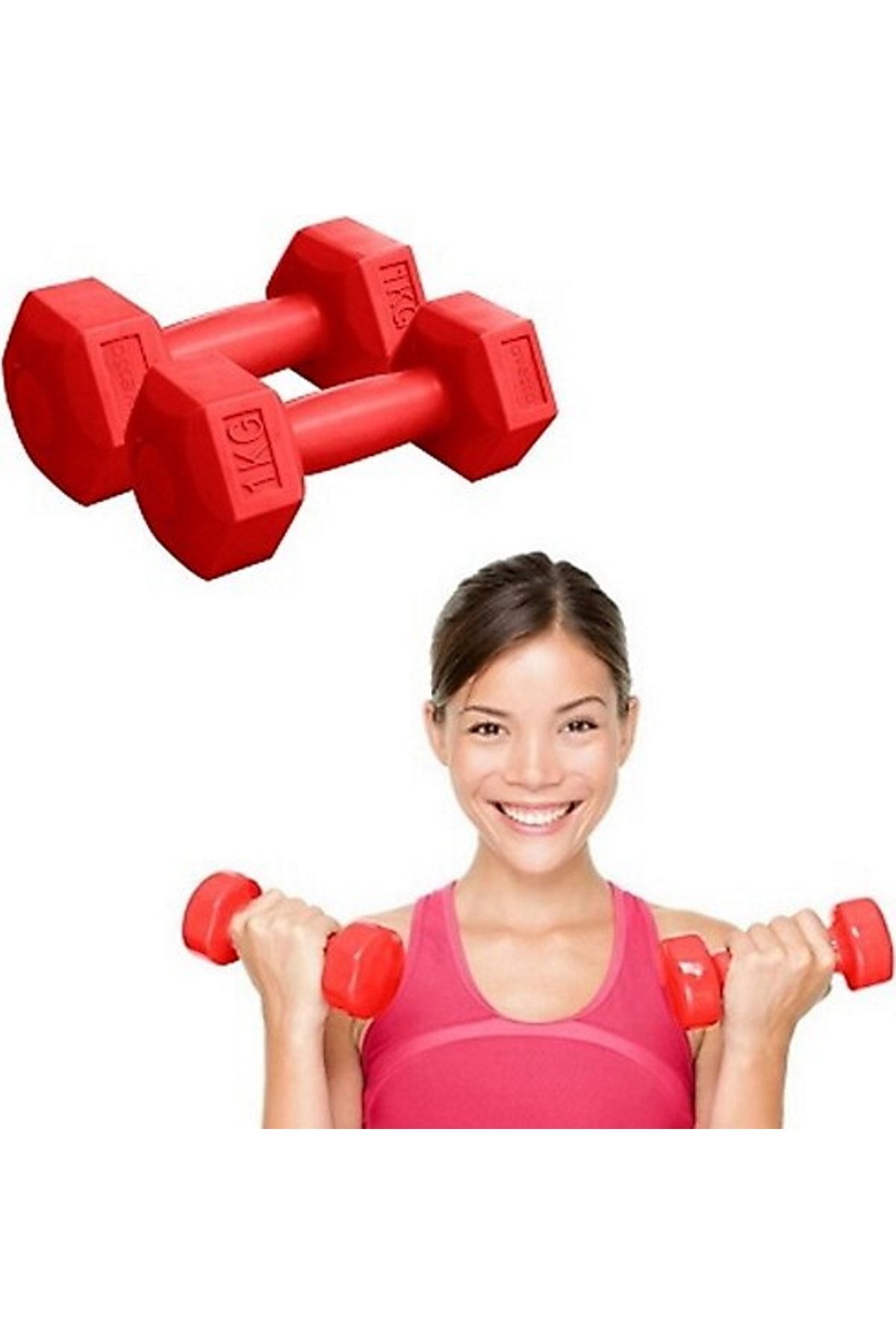 SerenityHaven 1 Kg 2 Adet Plastik Köşeli Dambıl Vücut Geliştirme Gücü Eğitim Egzersiz Fitnes Ekipman Ağırlık Seti