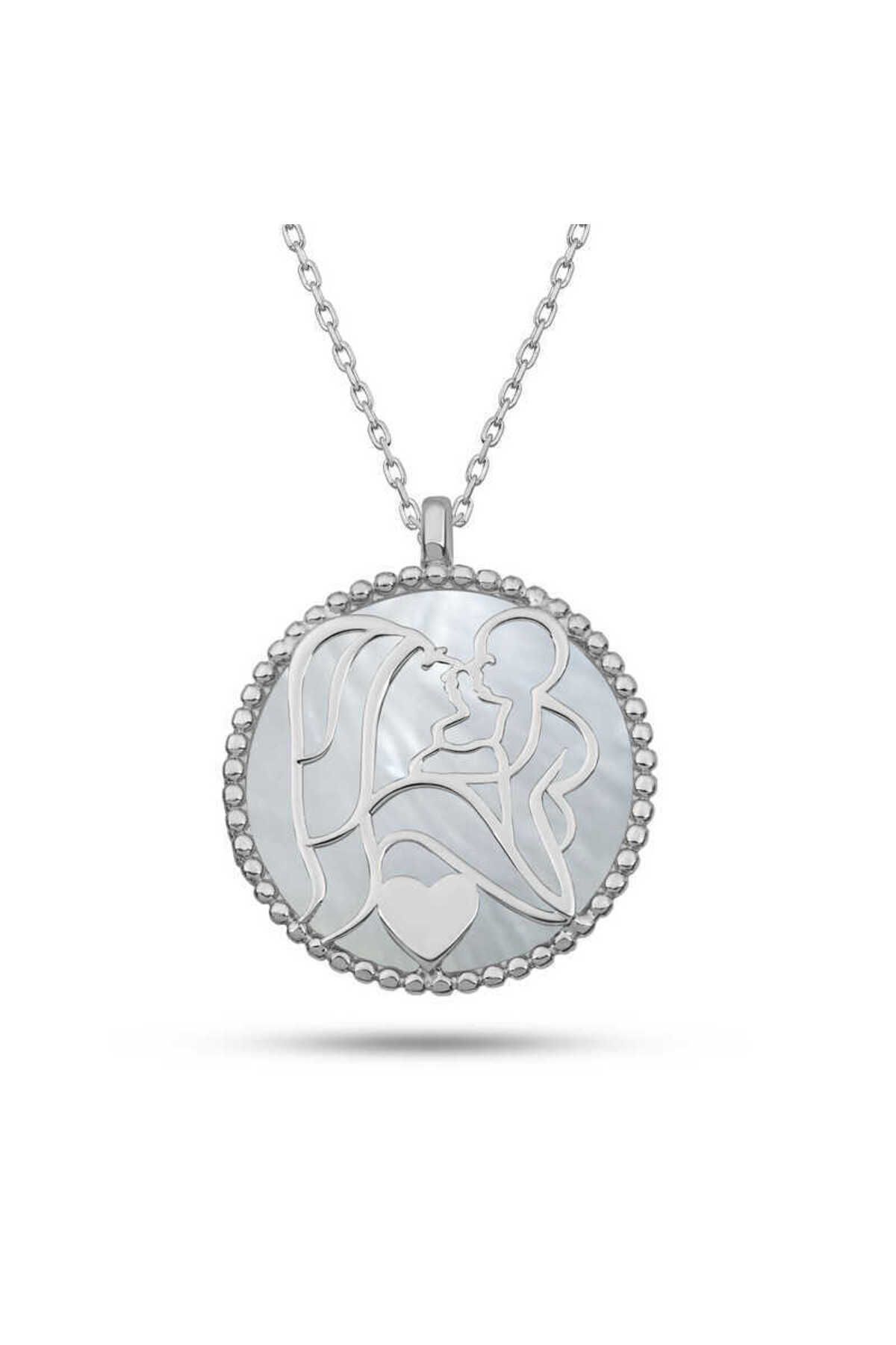 SERRA JEWELS Gümüş Taşlı Anne Çocuk Sevgisi Kolye