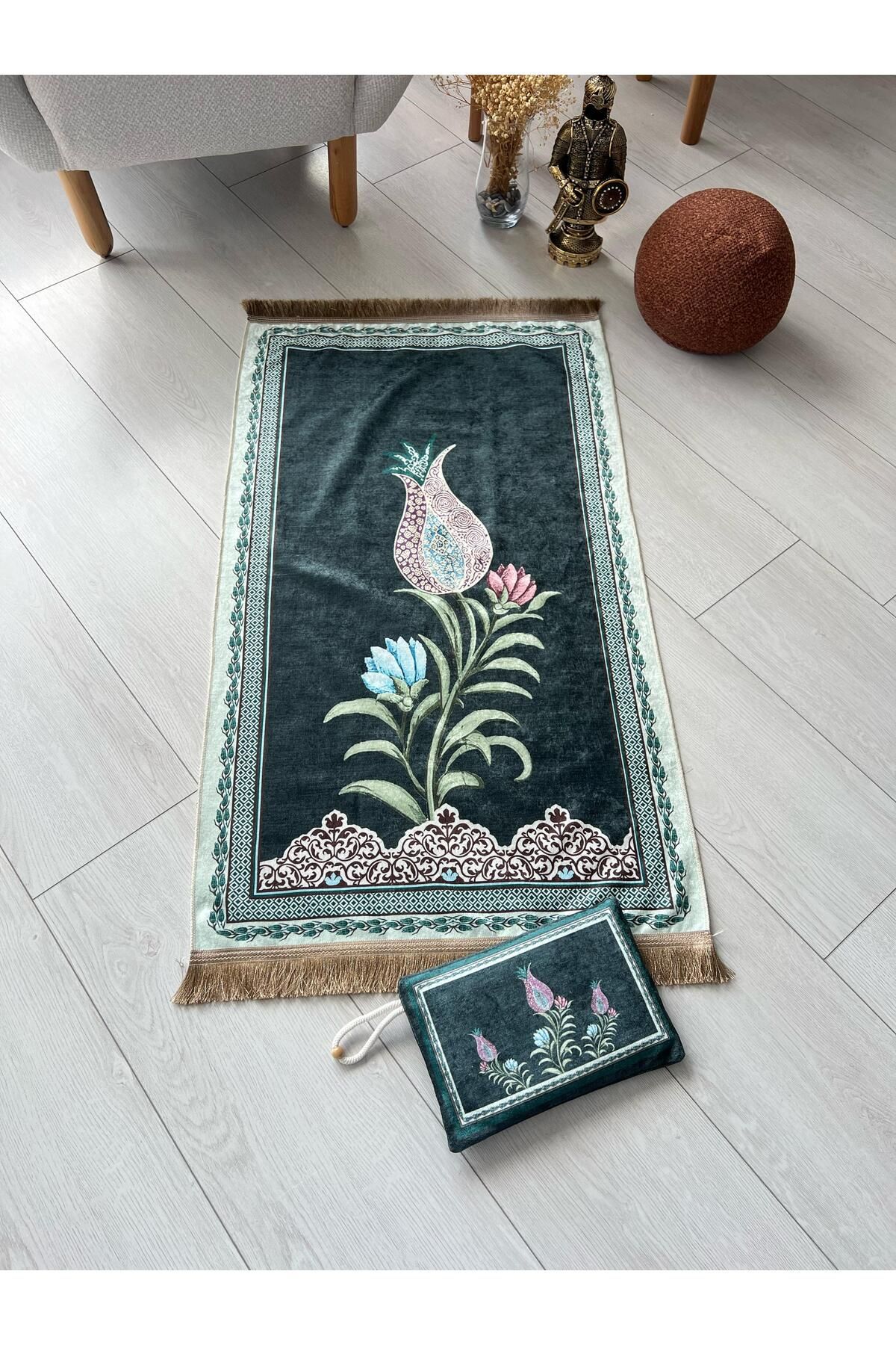 hicazavm Çantalı İpeksi Namaz Secadesi