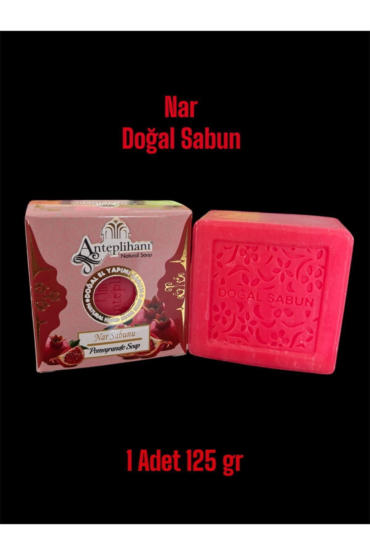 ANTEPLİHANI NAR SABUN , MİS KOKULU, DOĞAL SABUN, ELYAPIMI NATUREL SABUNLAR- SOAP (1 ADET 125 GR)