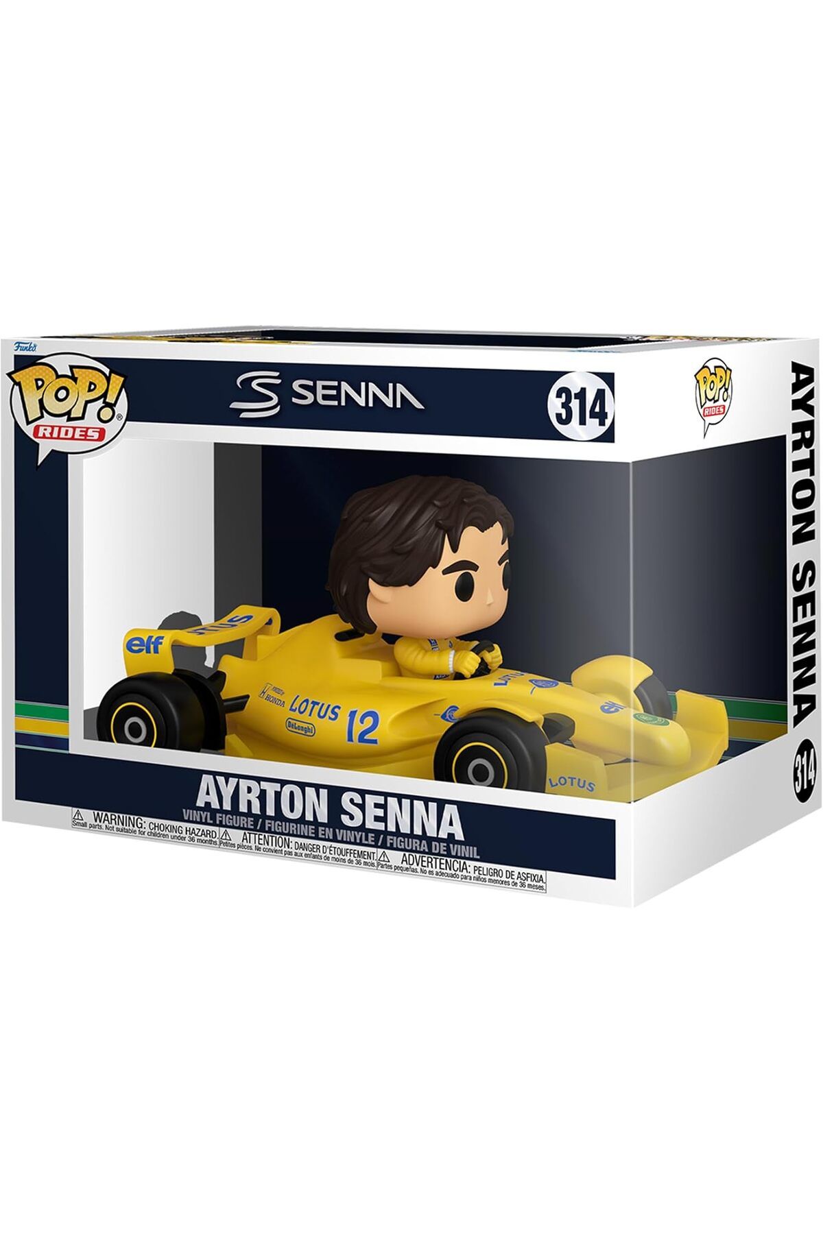 Funko POP! Rides Super Deluxe: Ayrton Senna, Lotus Aracı ile Koleksiyonluk Vinil Figür