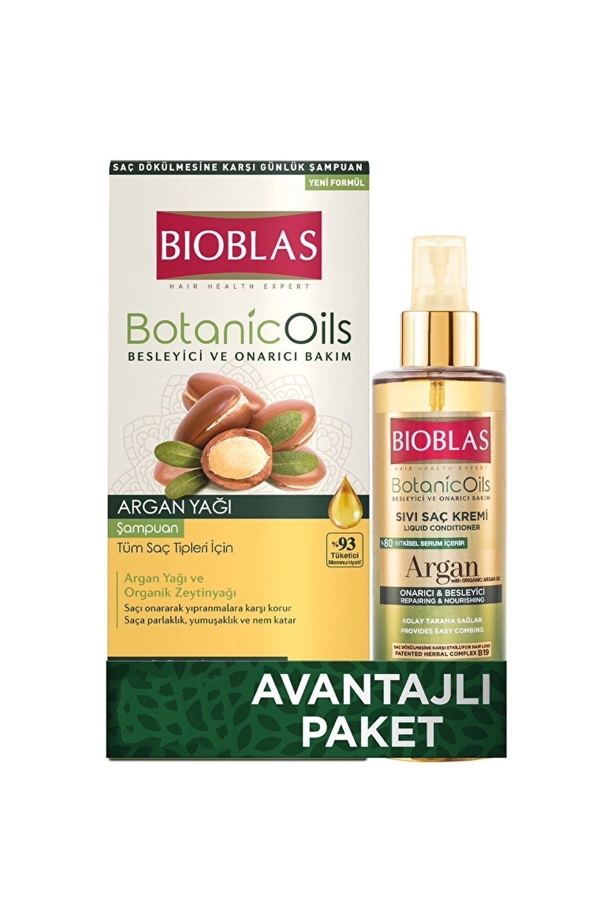 Bioblas Argan Şampuan 360 ml + Sıvı Saç Kremi 200 ml Avantajlı Paket
