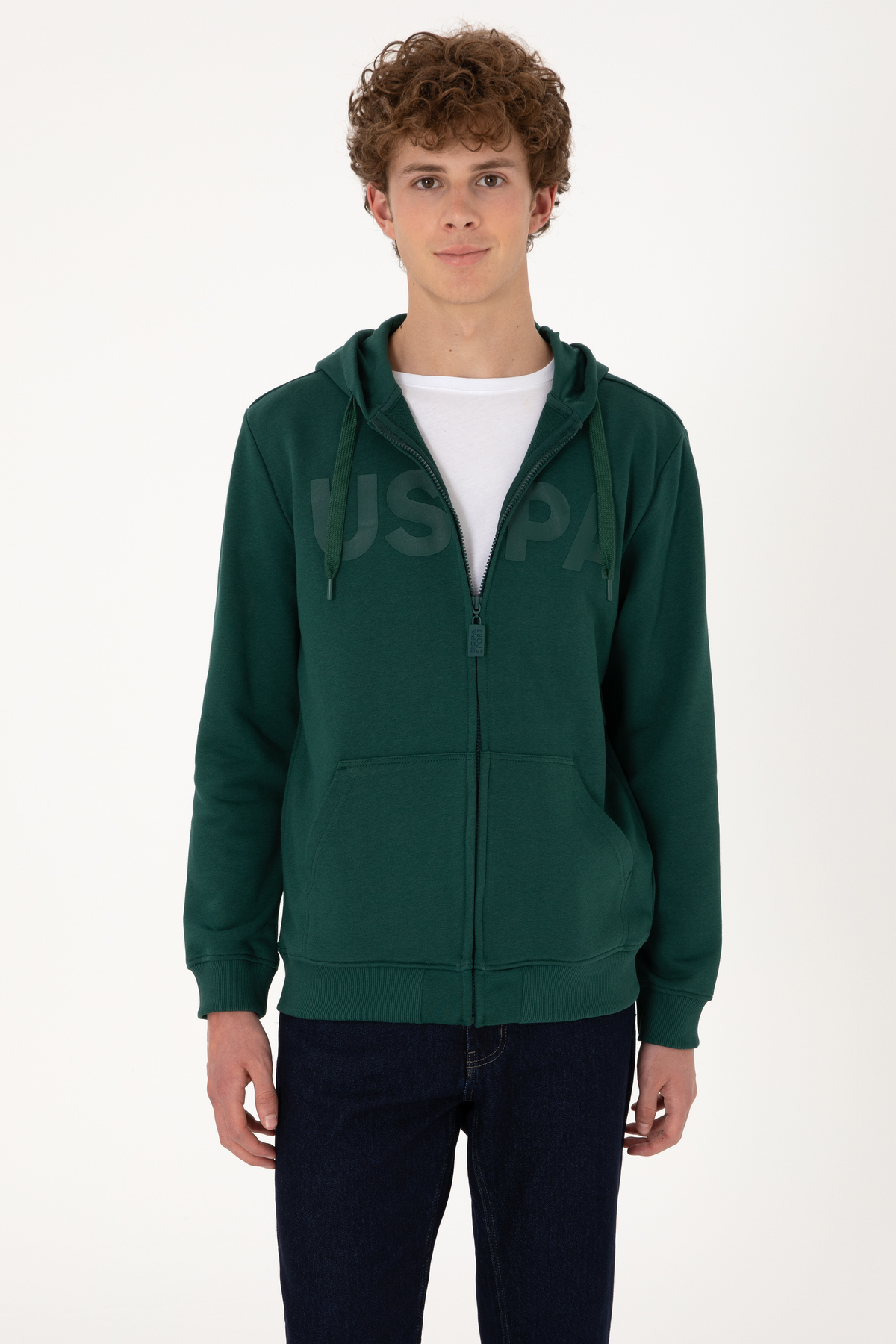 U.S. Polo Assn. Erkek Koyu Yeşil Örme Hırka 50289029-VR079 — سبز TYC12CE010D0A18A2FEE45E00