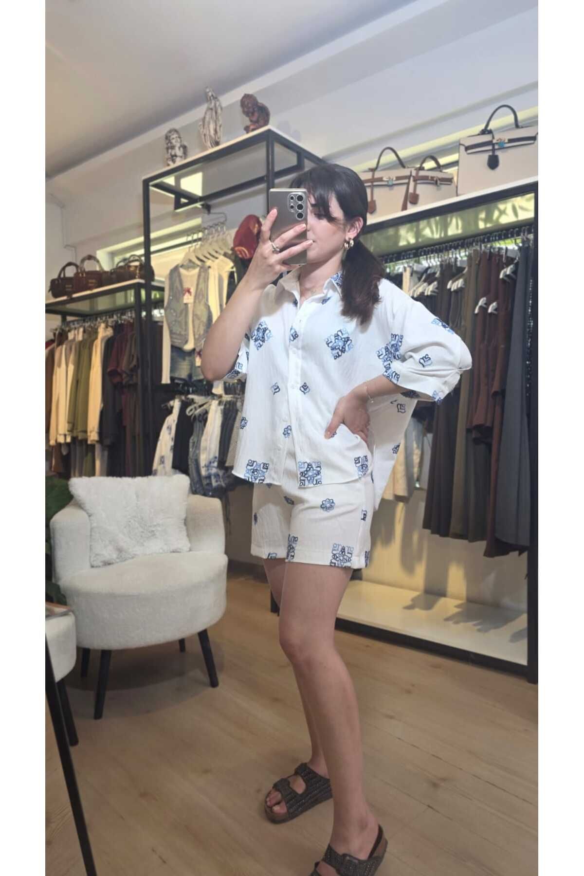MODA Şort gömlek ikili takım