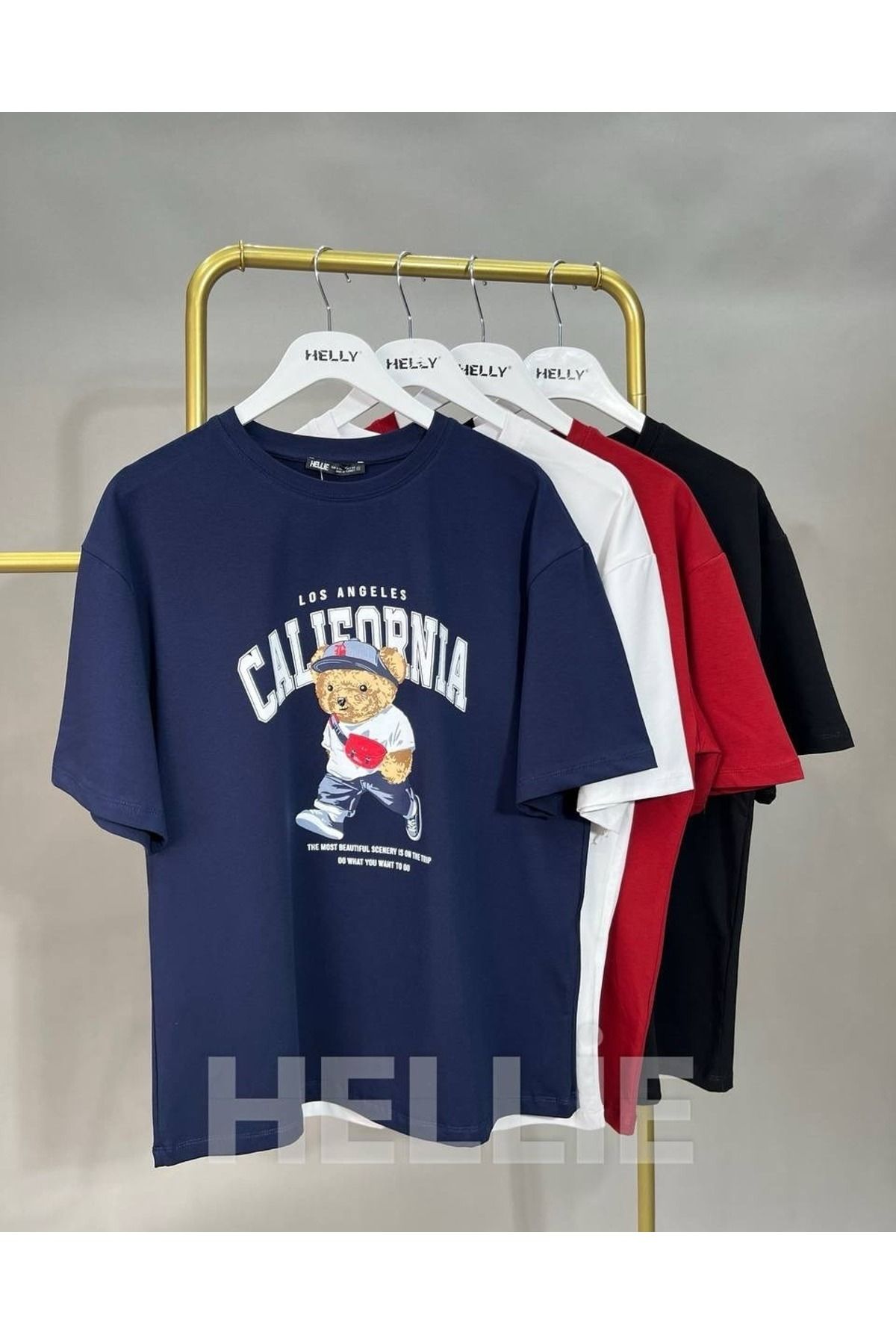 HELLİE Californa Temalı Baskılı Erkek T-Shirt