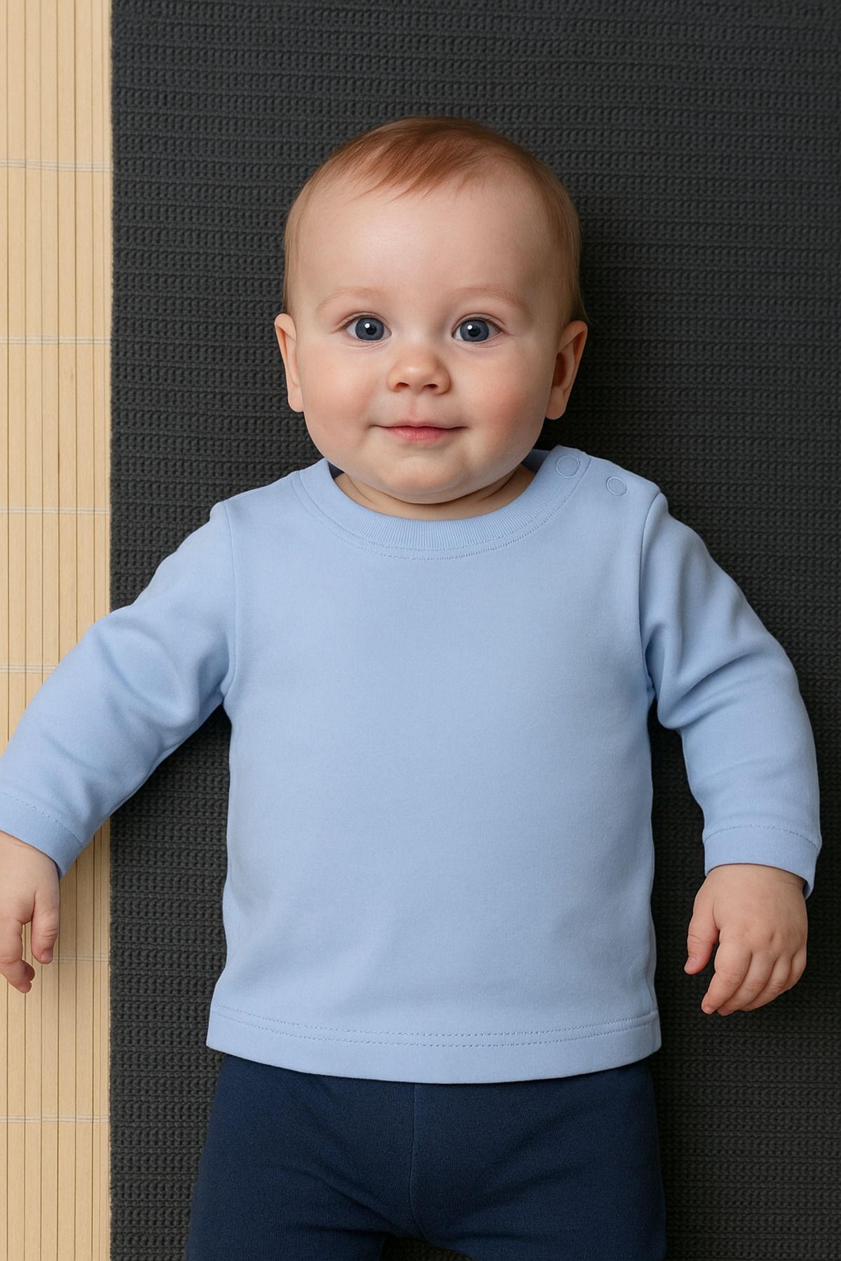 agugu Düz Uzun Kollu Body Mavi