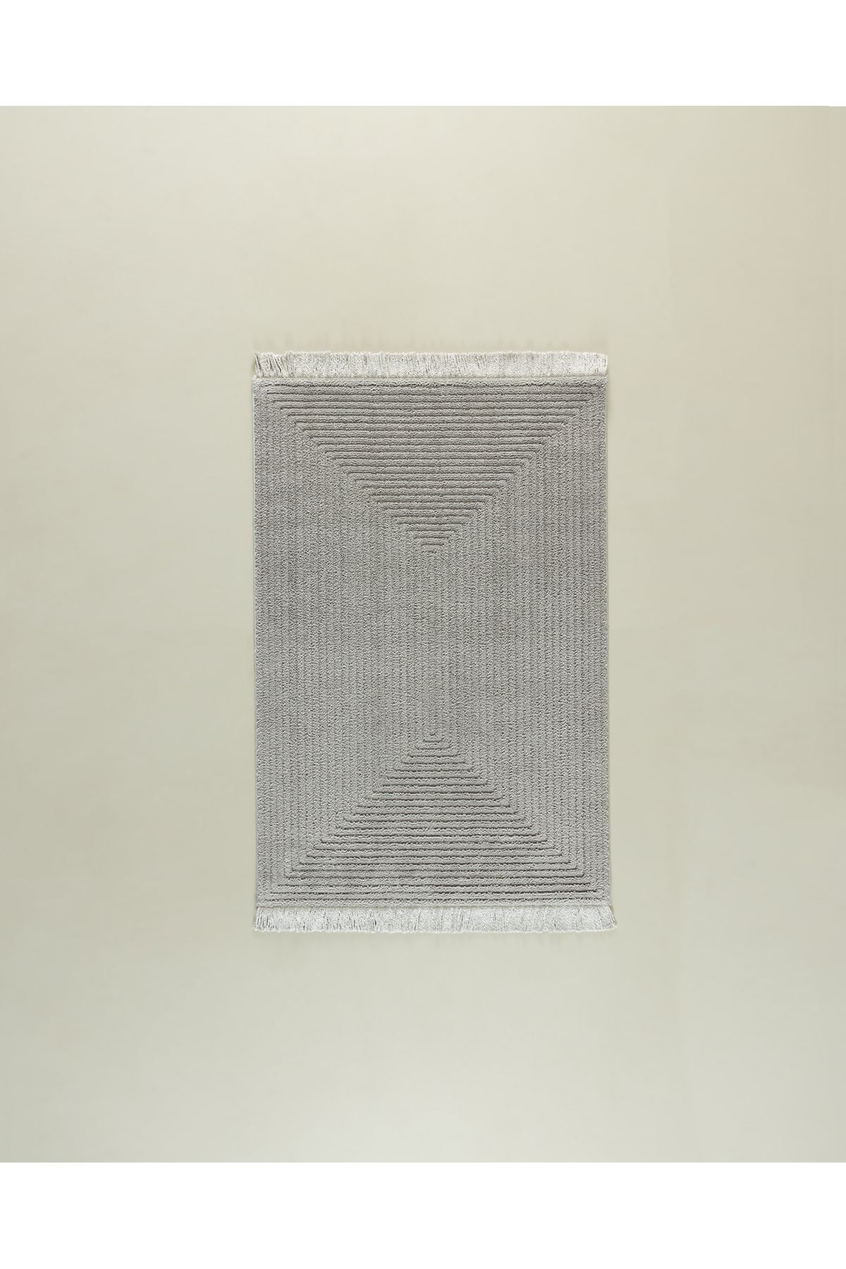 Madame Coco Diane Saçaklı Halı - Gri - 120x170 cm