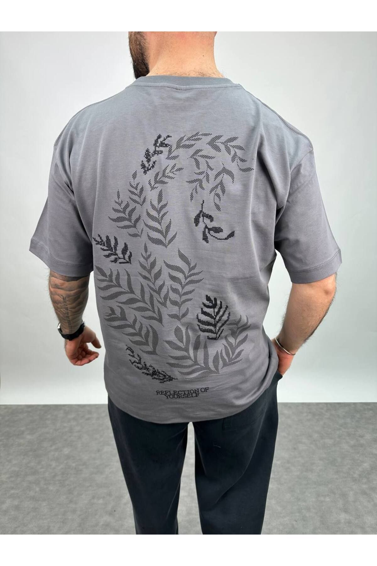 Twentysix NAKIŞ BASKILI OVERSİZE T-SHIRT