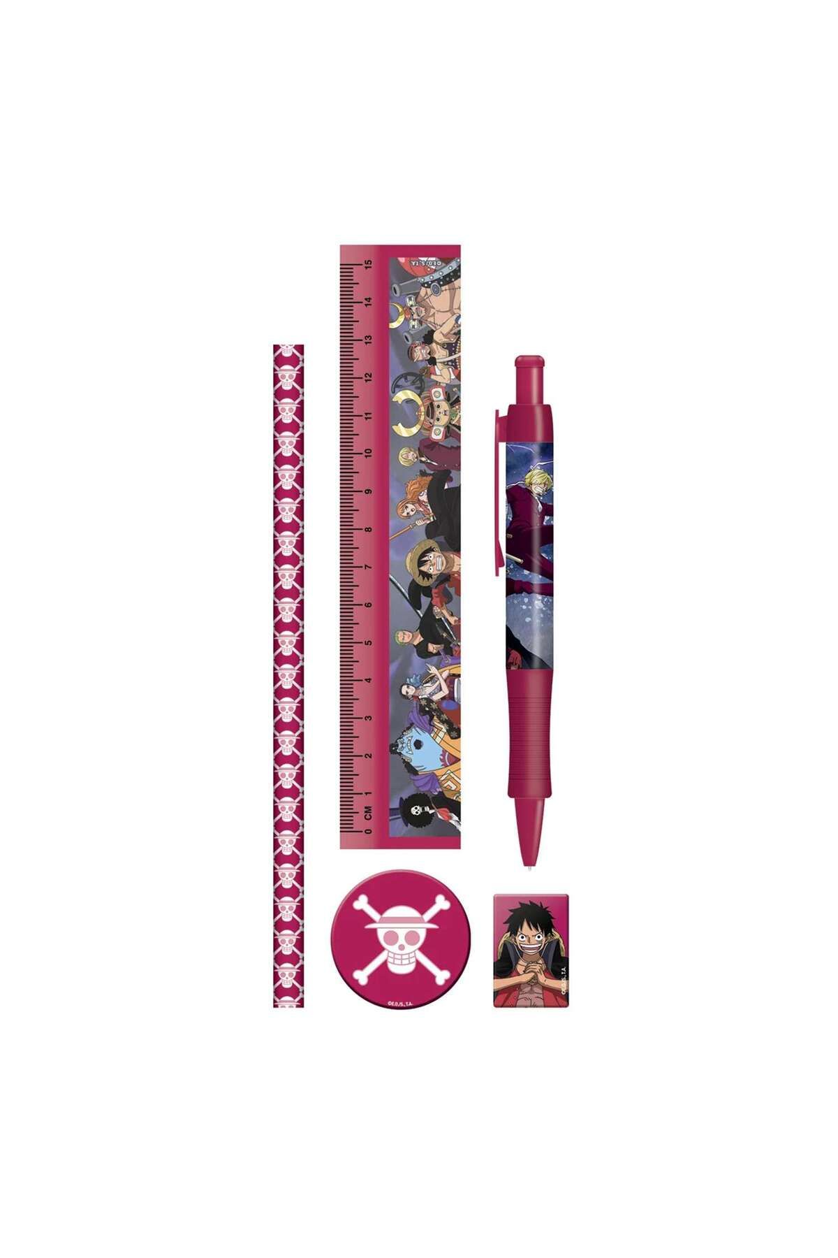 Pyramid International Kırtasiye seti One Piece Vano (kalem, kurşun kalem, cetvel, kalemtıraş, silgi) SR74432