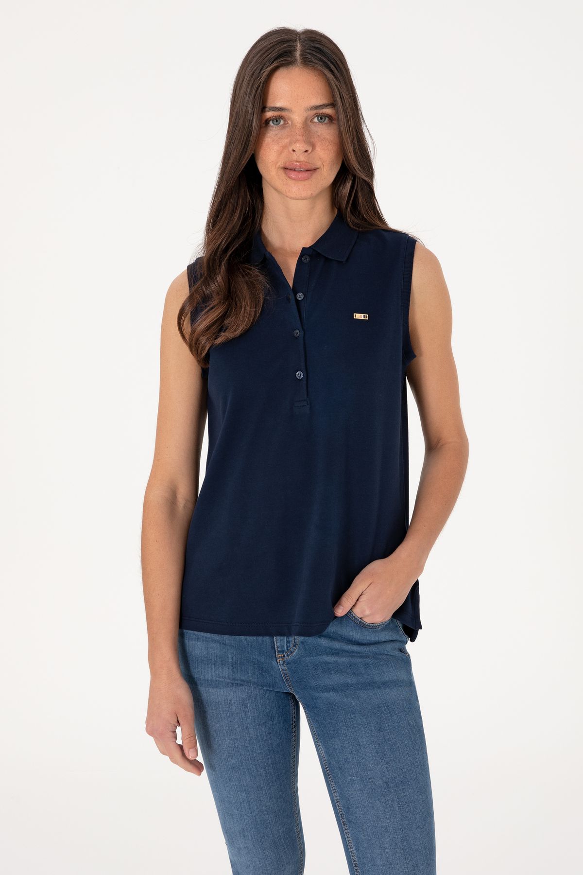 U.S. Polo Assn. Kadın Lacivert Tişört 50306709-VR033