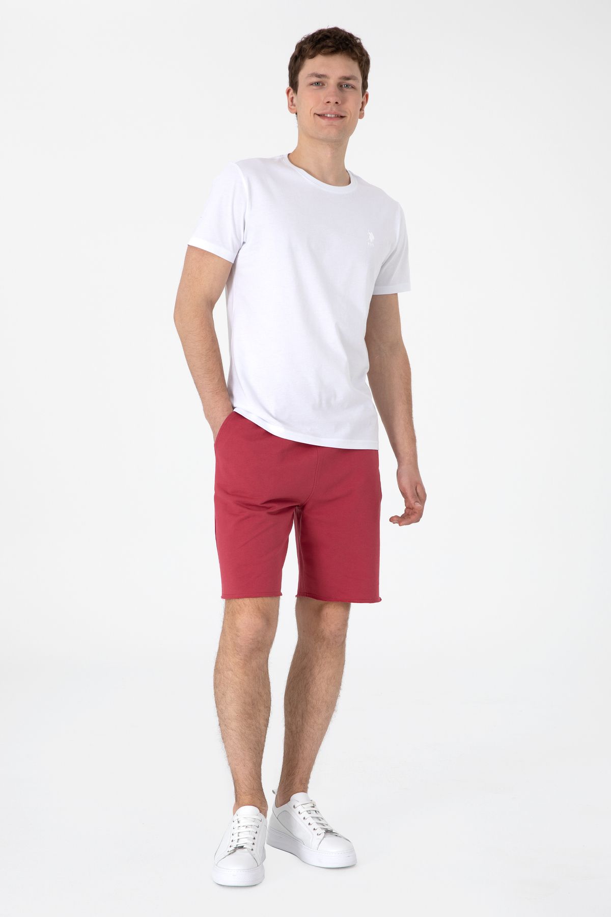 U.S. Polo Assn. Erkek Vişne Örme Şort 50307289-VR223