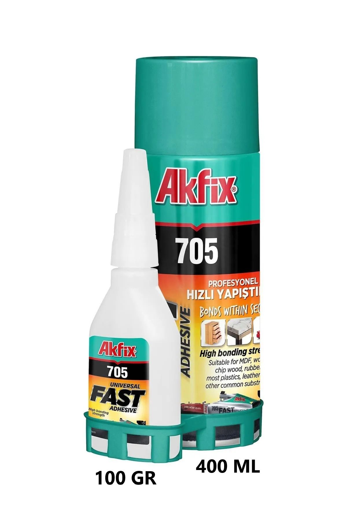 Akfix 705 Üniversal Hızlı Yapıştırıcı 100gr+400ml