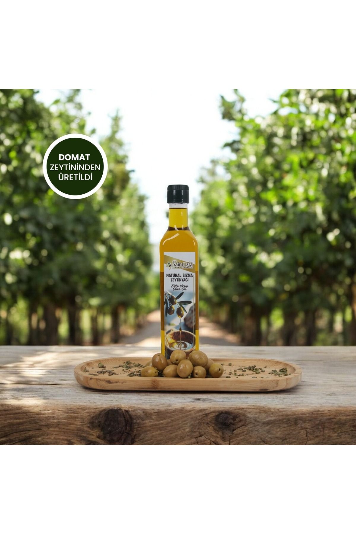 SAİM USTA Soğuk Sıkım Natürel Sızma Domat Zeytinyağı 500ML 0,5 Asit