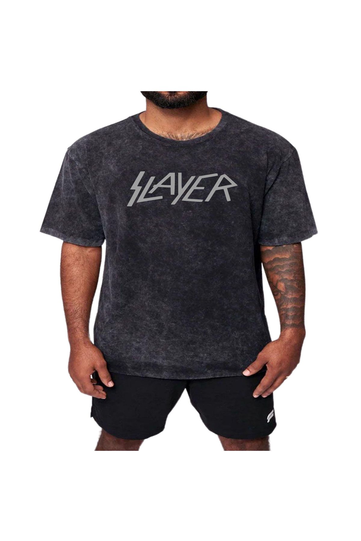 RİSE SLAYER YIKAMALI OVERSİZE TSHİRT