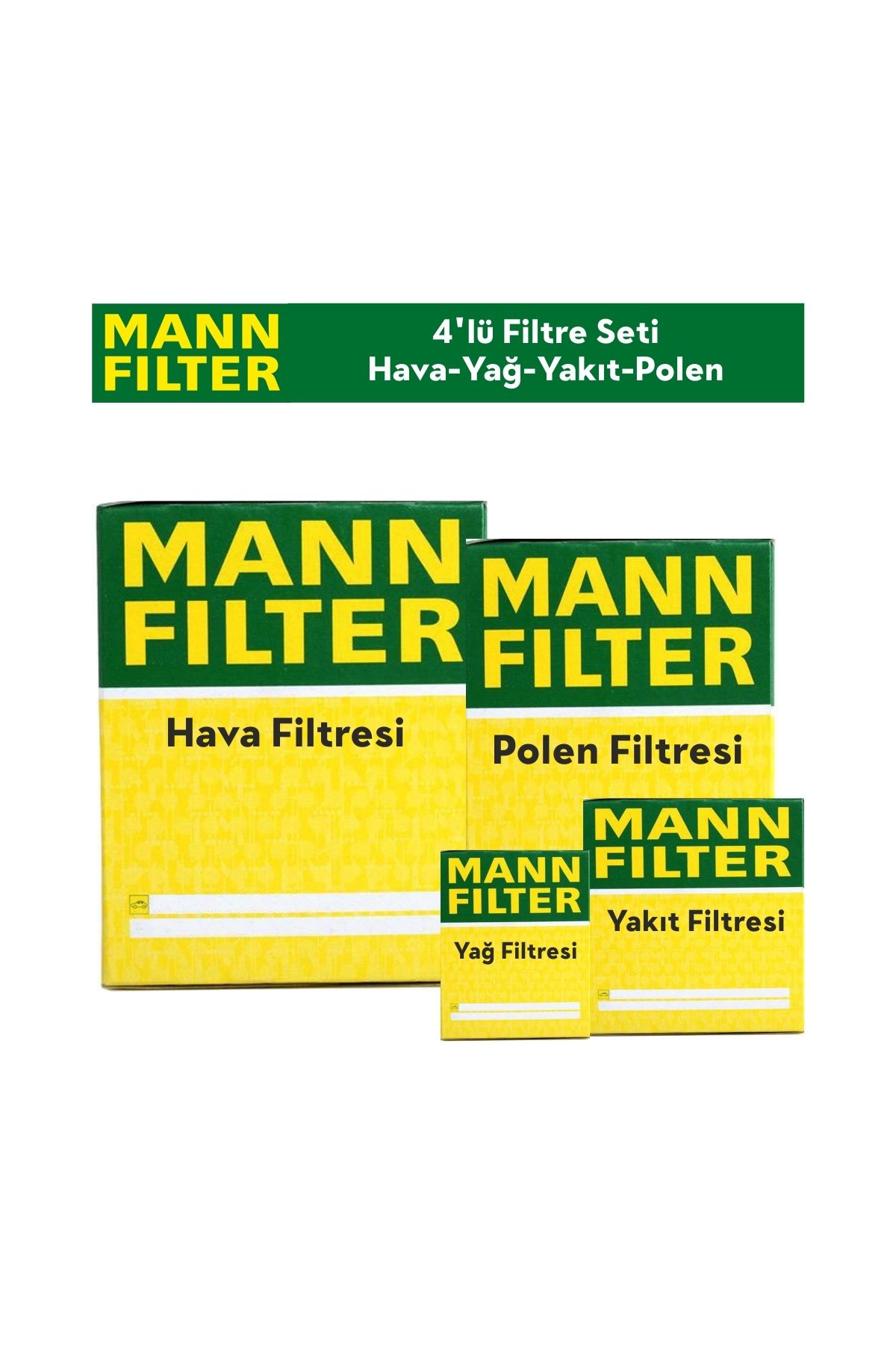 MANN Peugeot 307 1.6 HDİ Filtre Bakım Seti 4'Lü 2004-2008 MANN BS115345