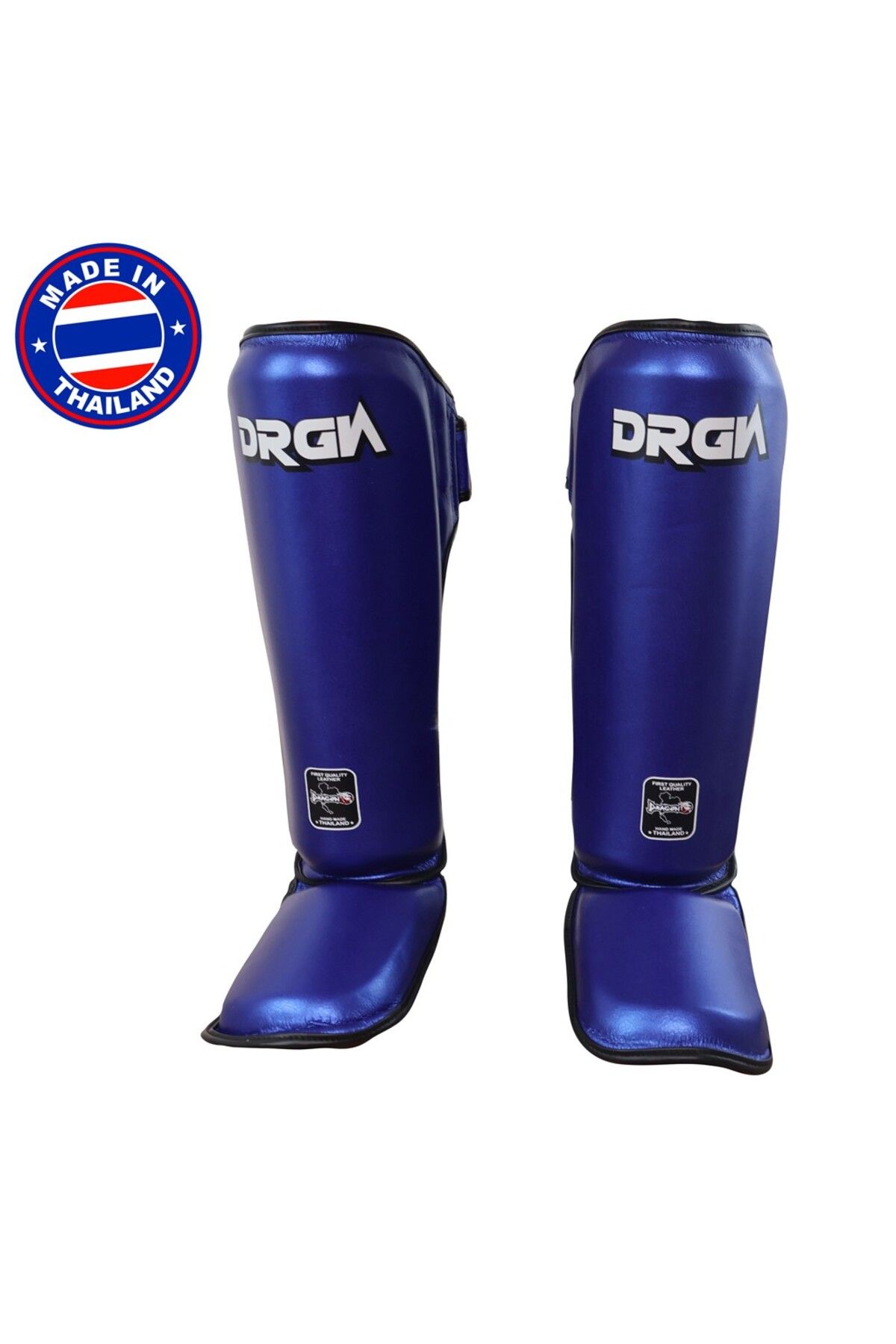 Dragondo DRGN-T52 Hakiki Deri Kaval Koruyucu Mavi Muay Thai Kaval Koruyucu