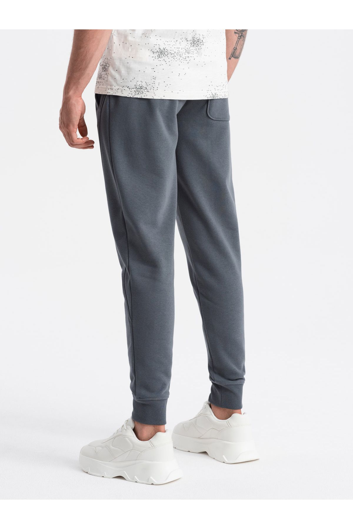 OMBRE-BASIC Herren Baumwoll Jogginghose Jogger - Graphit V11 OM-PABS-0174 L 10