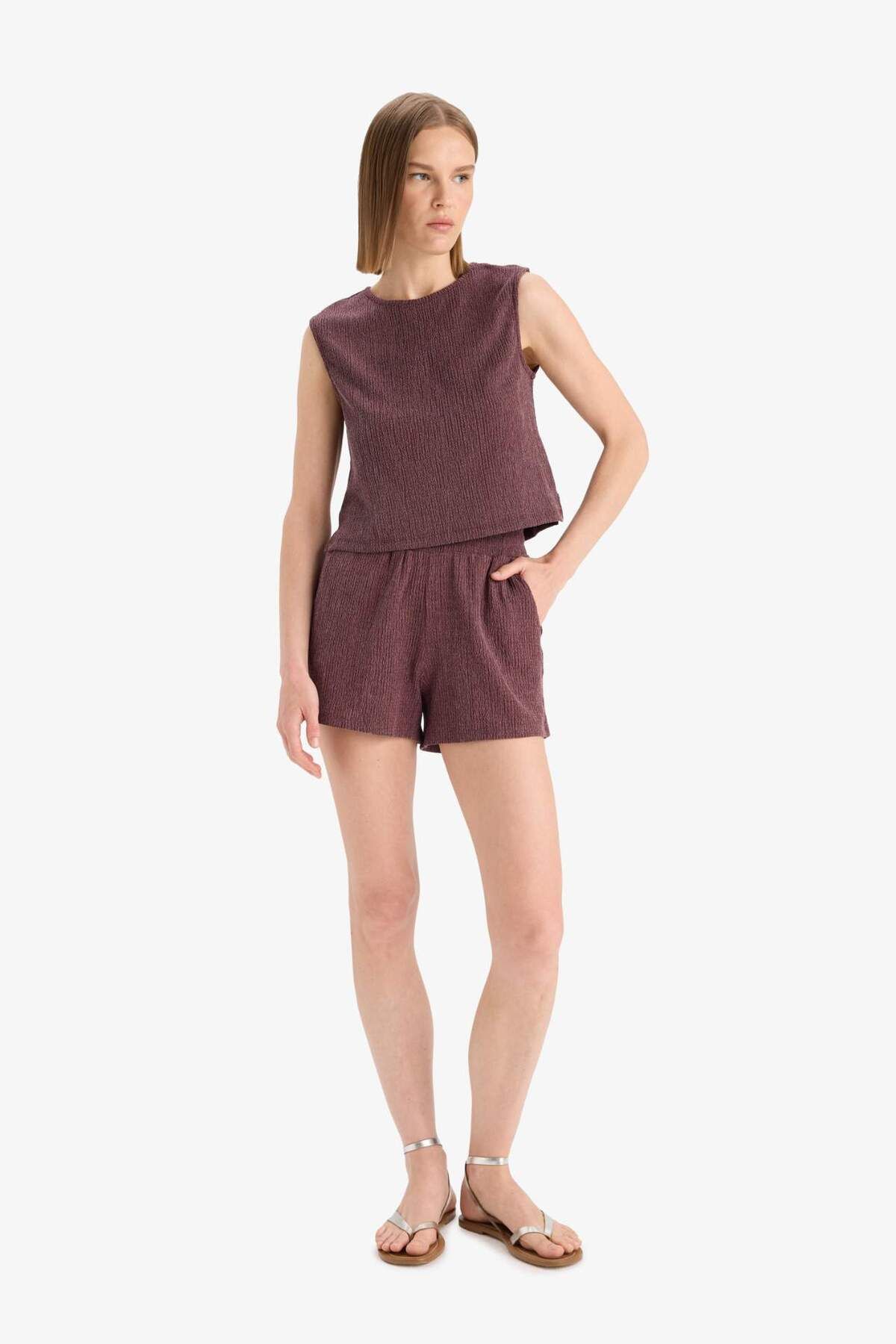 DeFacto-Regular Fit Wrap Shorts F4441Ax25Sm 3