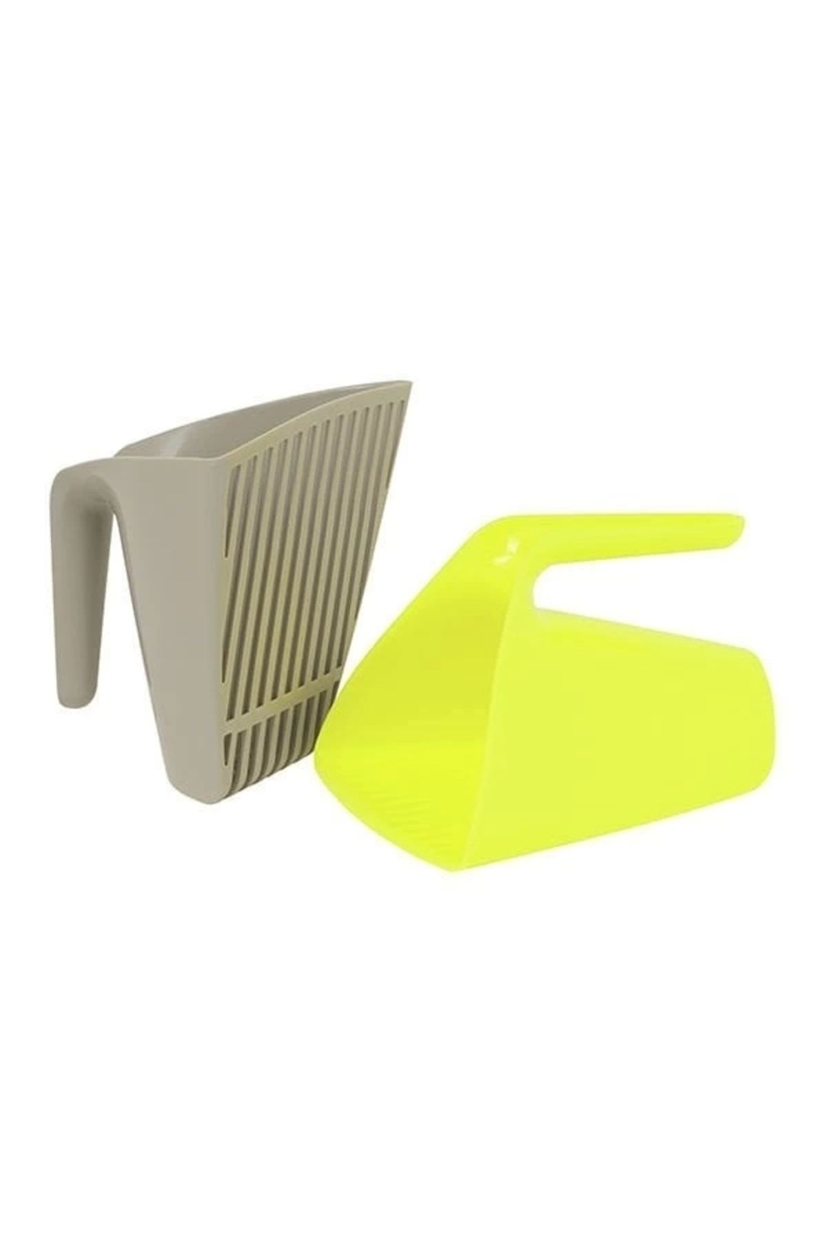 No8 Home Moderna Scoop-Sift V Kedi Kumu Küreği Gri 13.5x15.5x13 Cm