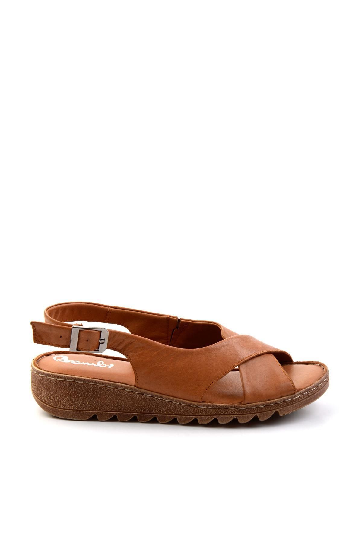 Bambi Taba Leather Kadın Sandalet K05087404103
