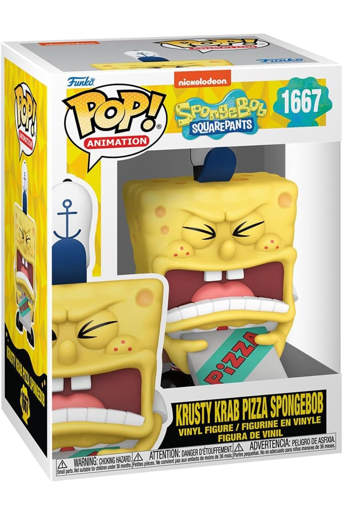 Funko Pop! Peluş: Pizzalı Sünger Bob, 25. Yıl Koleksiyon Oyuncağı, Resmi Ürün, Hediye Fikri