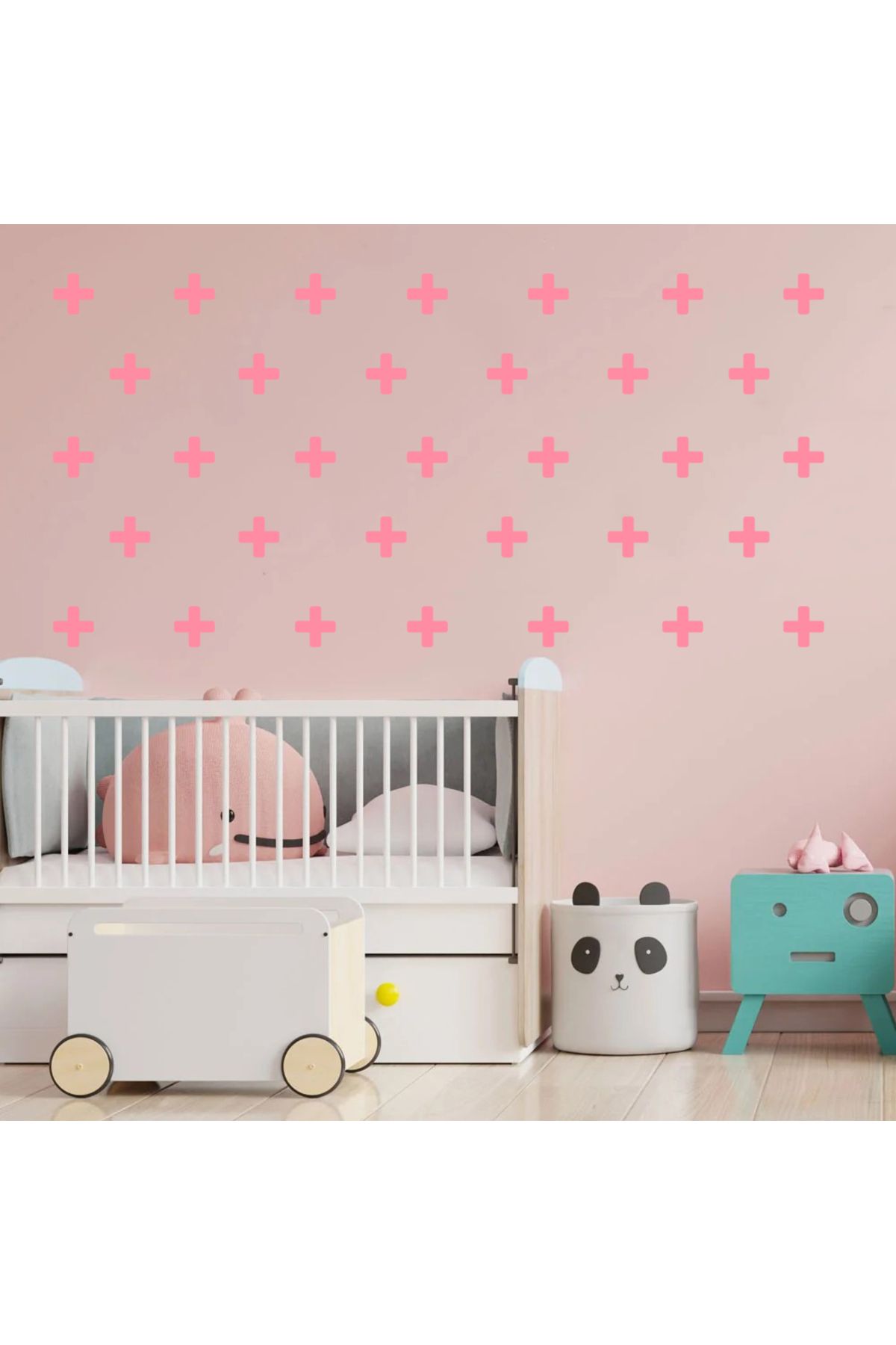 BugyBagy 5cm Ebadında Artı Şeklinde Duvar Sticker Seti - 125 Adet