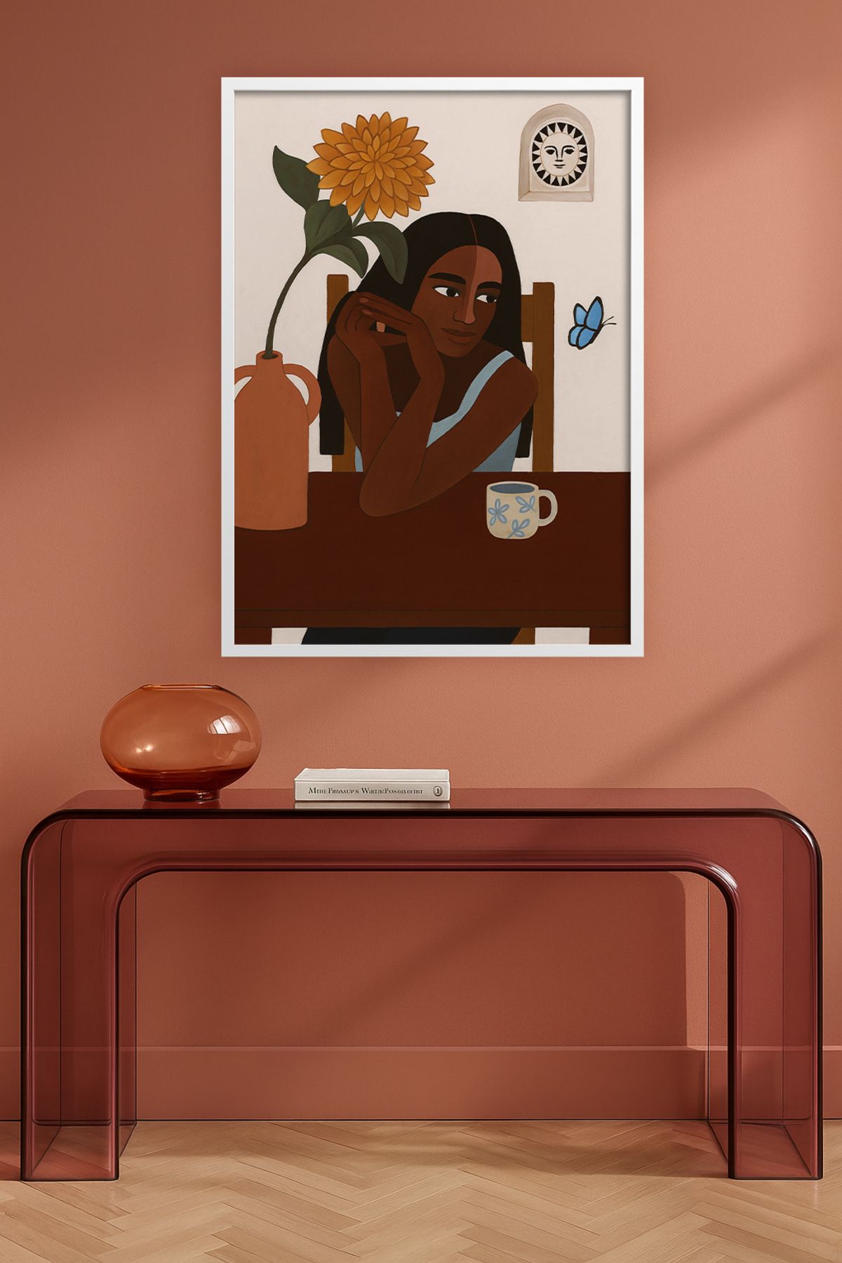 HOMEPACK Tekli Ahşap Çerçeveli Tablo Tek Parça Poster Tablo TK/KARINA12