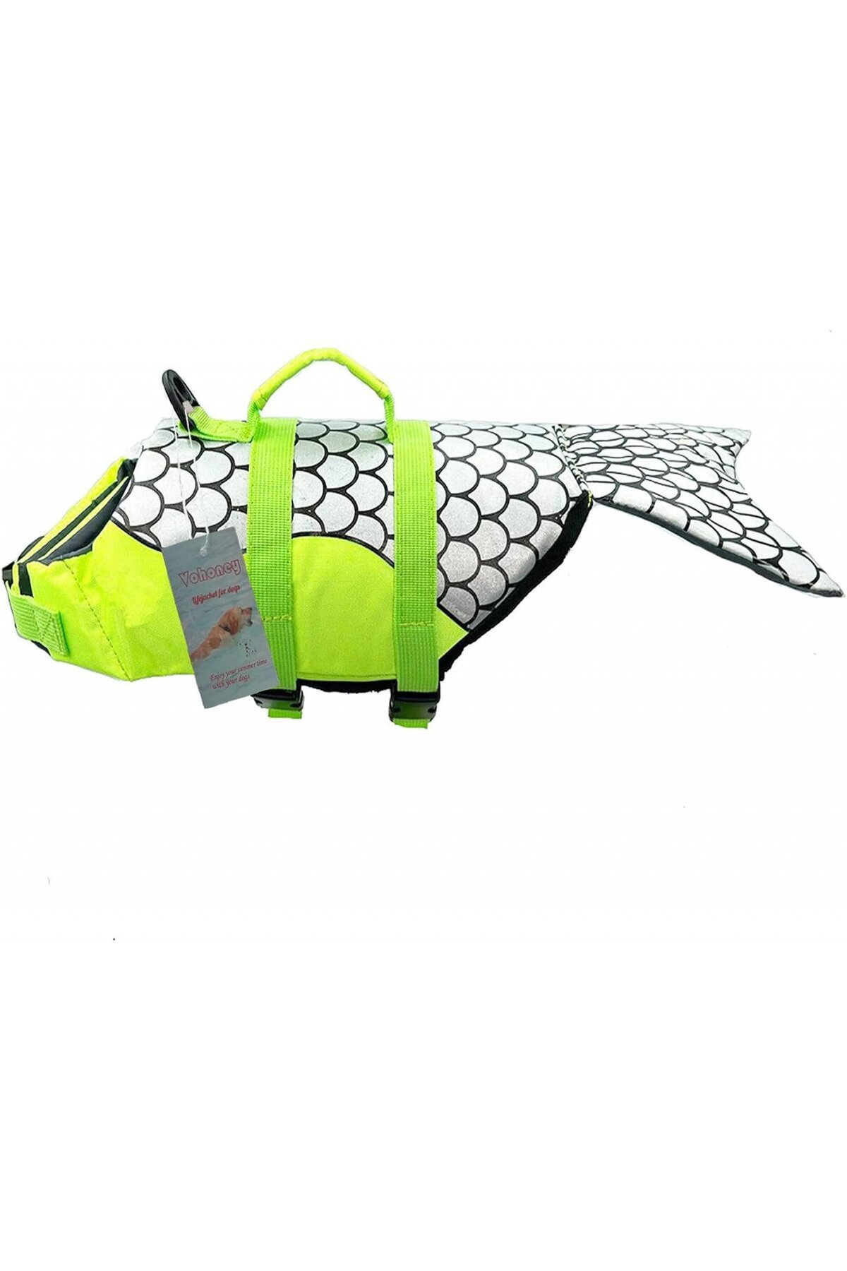 Vohoney Vestă De Salvare Reflectorizantă Pentru Câini, Nailon, Verde, Mărimea M - One Size