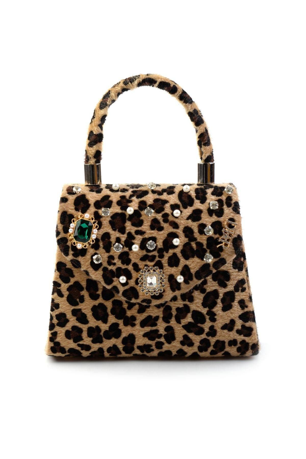 Bambi Leopar Kadın El Çantası C06678010004