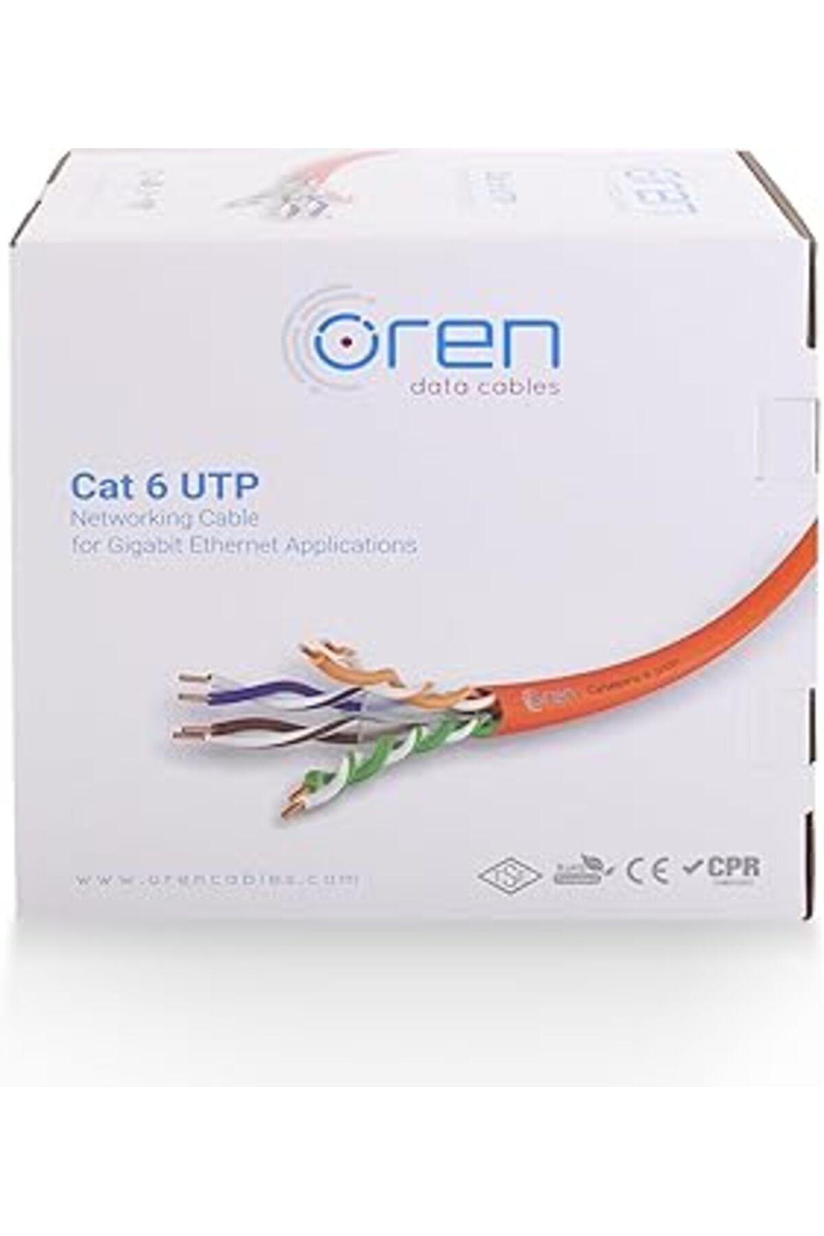 Pazarcan Oren Kablo 305M Cat6 Utp Ethernet Ağ Kablosu Lszh 23 Awg (Turuncu)