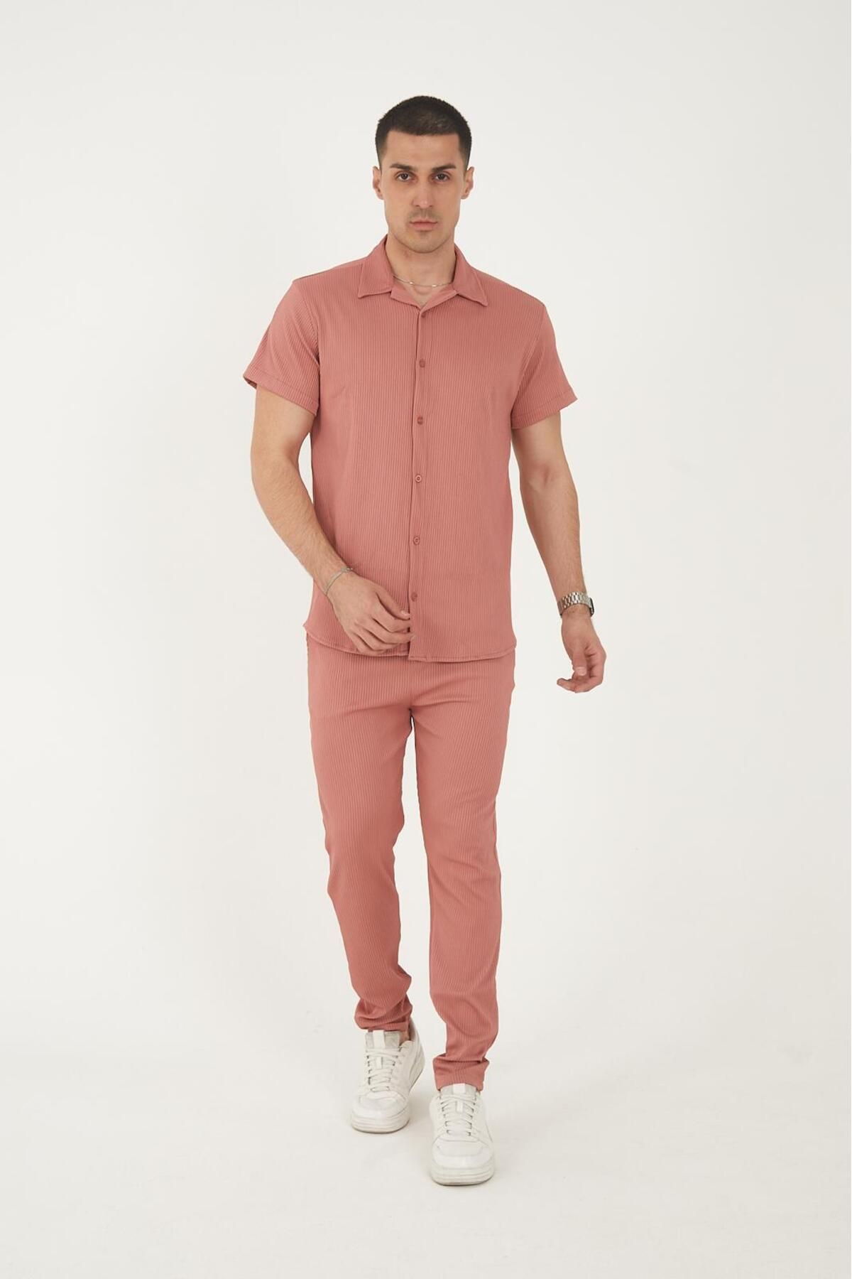 MFZ Giyim Slim-fit ottoman kumaş Alt üst Takım