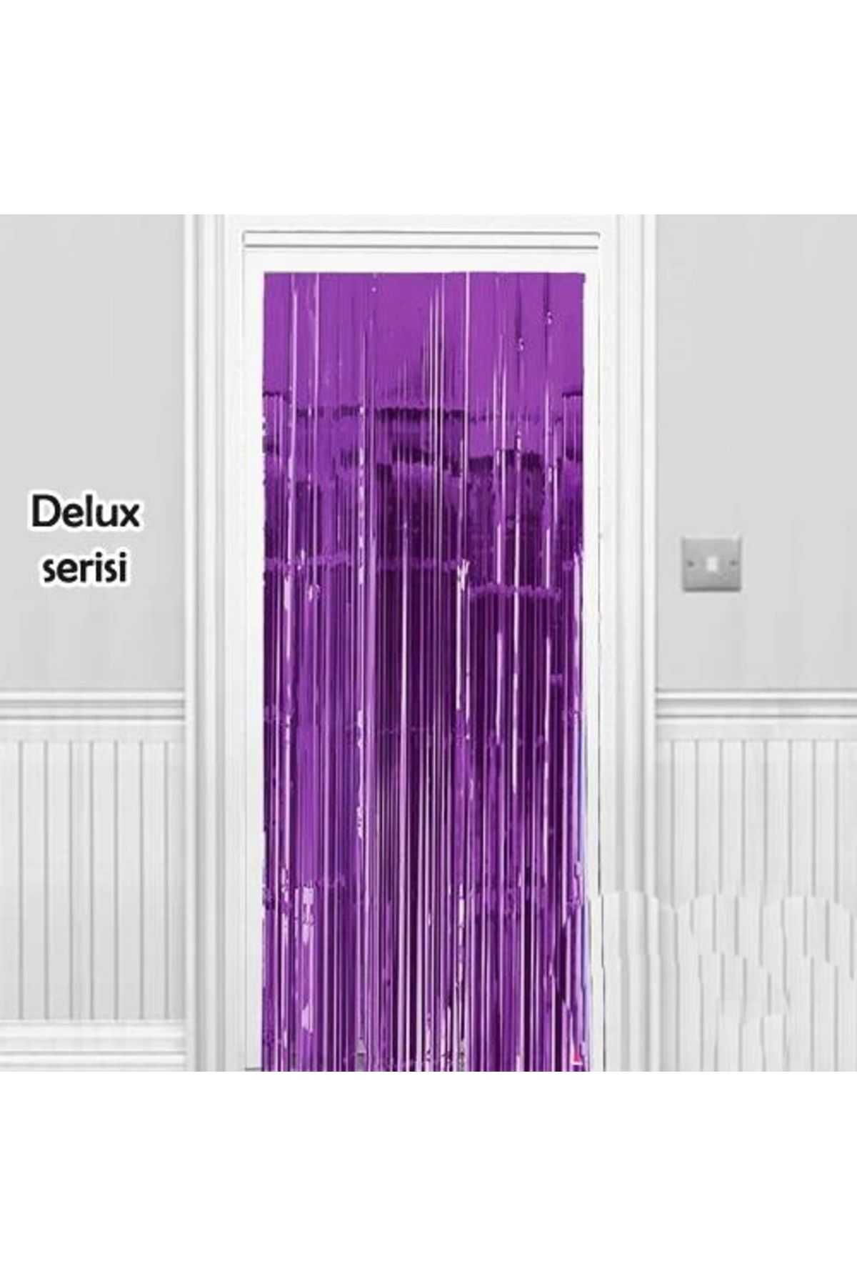 minaydan Parti Işıltılı Duvar ve Kapı Perdesi Mor Renk 90x200 cm