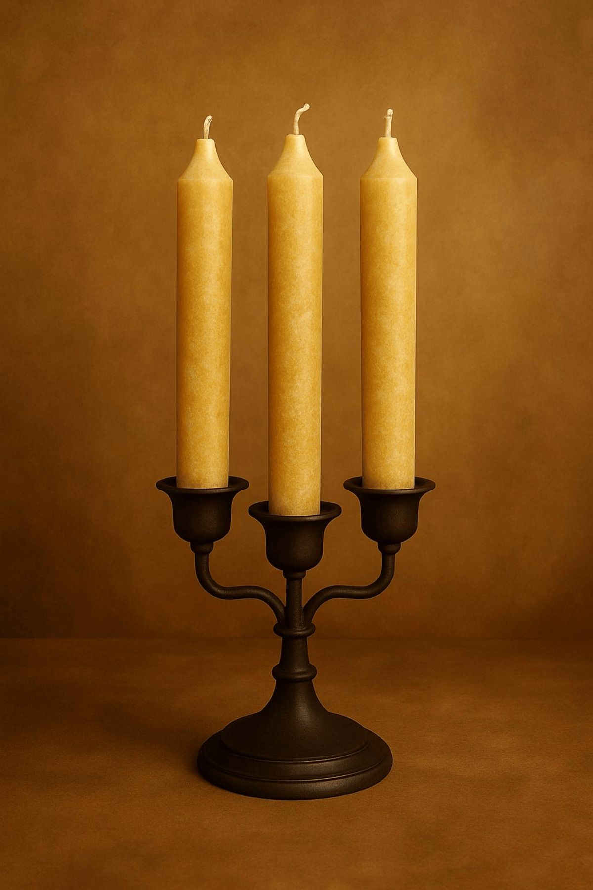 VINTAGE CANDLES Vanilya Kokulu Dekoratif Üçlü Şamdan Mum