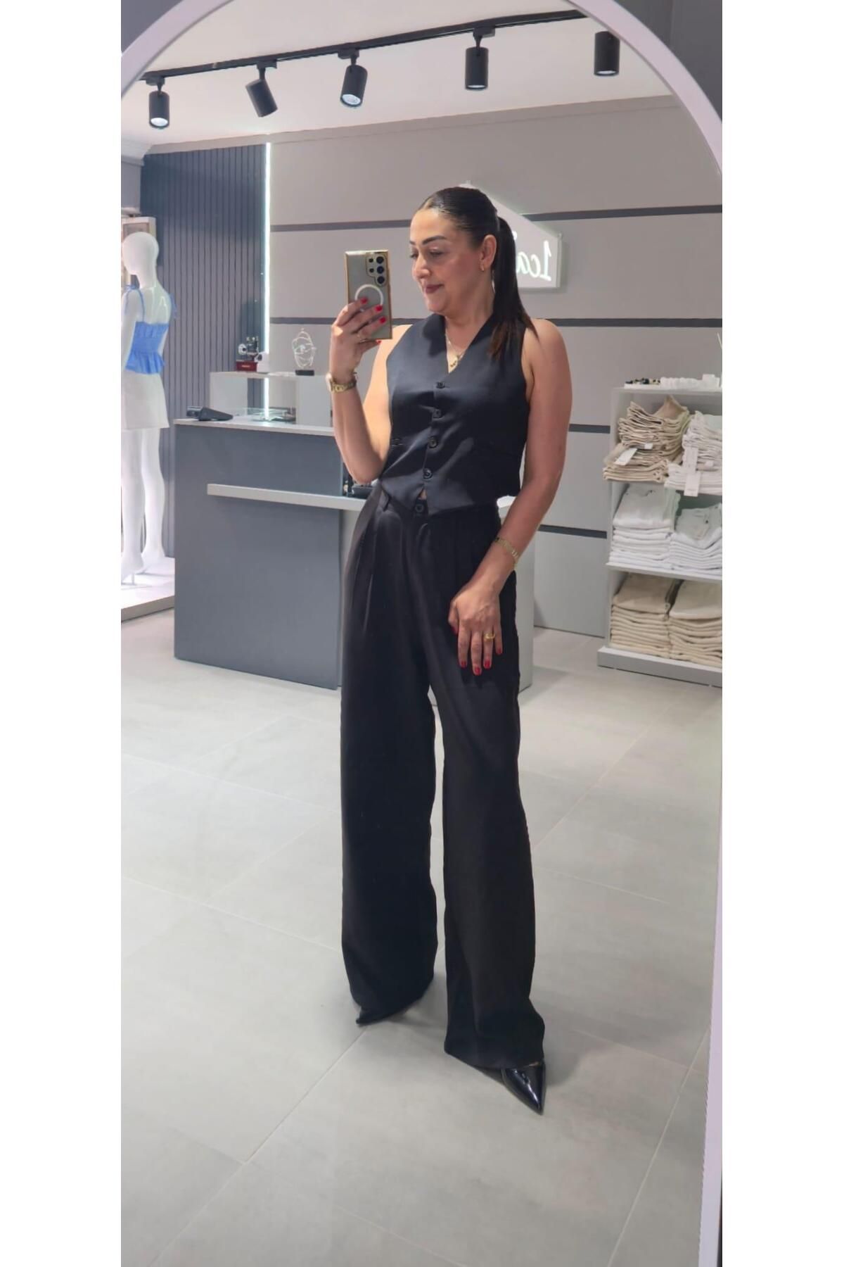 Basic & me SİYAH PALAZZO PANTOLON