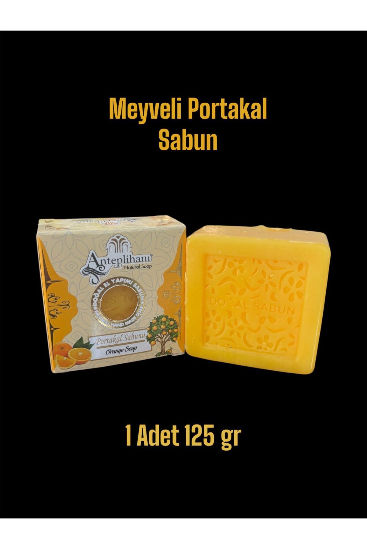 ANTEPLİHANI PORTAKAL SABUN, MİS KOKULU DOĞAL EL YAPIMI NATUREL SABUN, SOAP (1 ADET 125 GR)