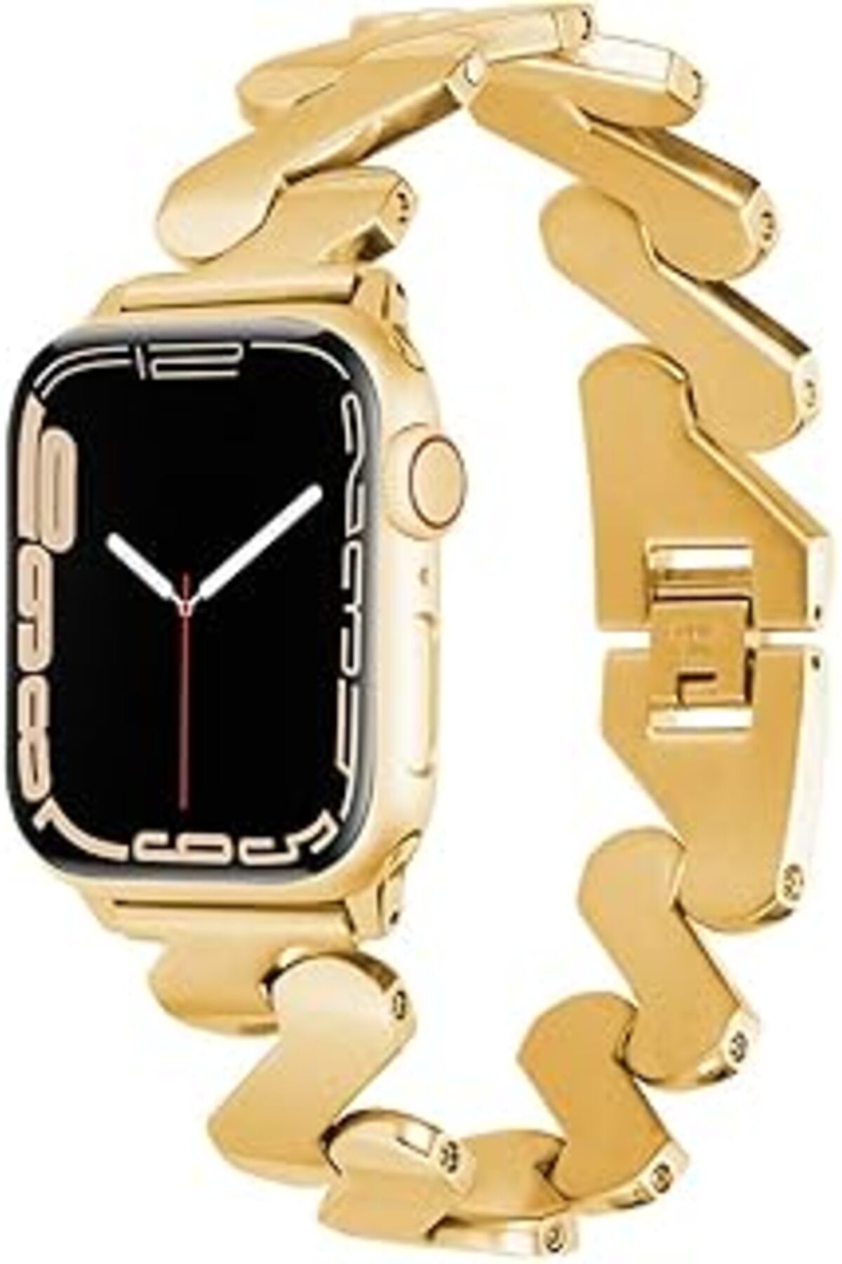 Pazarcan Zore Apple İle Uyumlu Watch Ultra 42/44/49Mm Kordon Krd-80 Metal Strap Kayış Gold