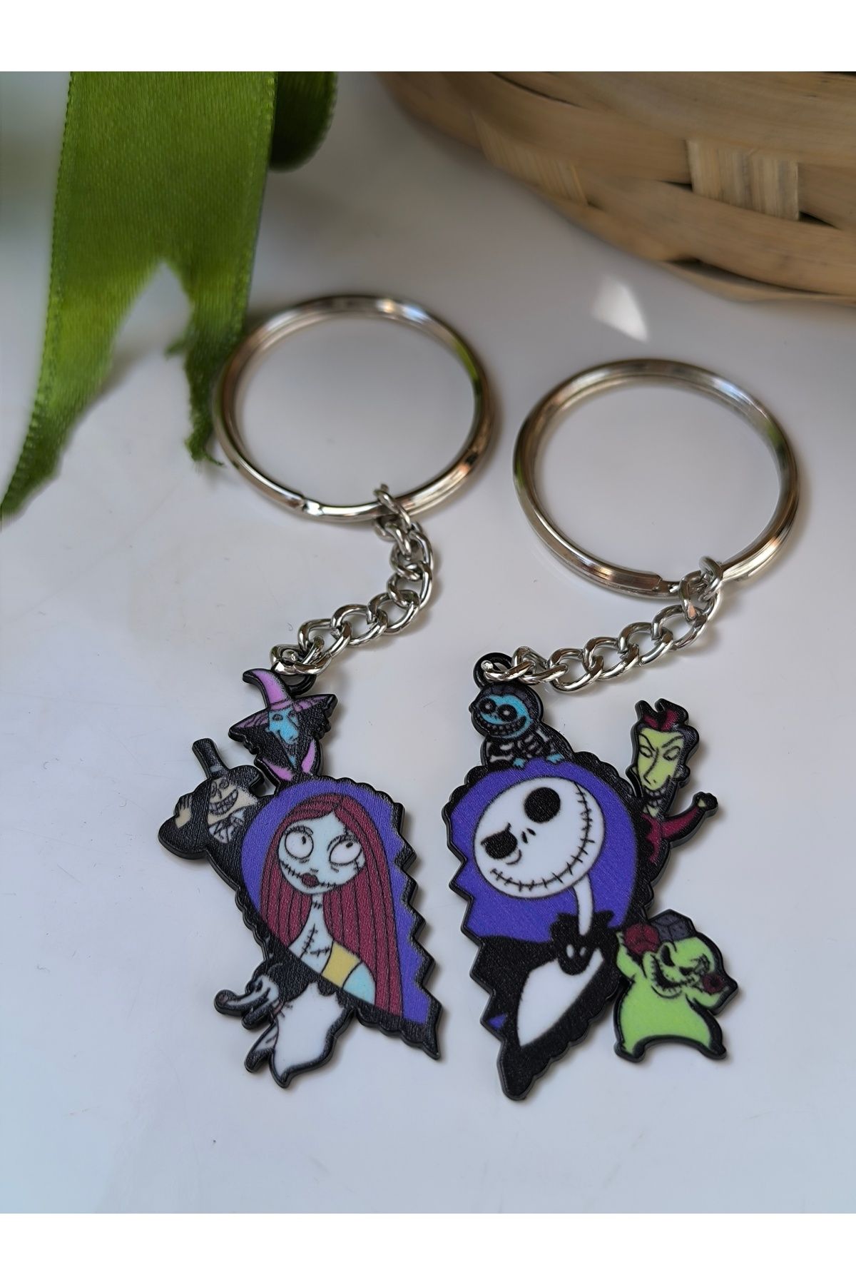 Esey Dizayn Jack & Sally Çift Anahtarlık