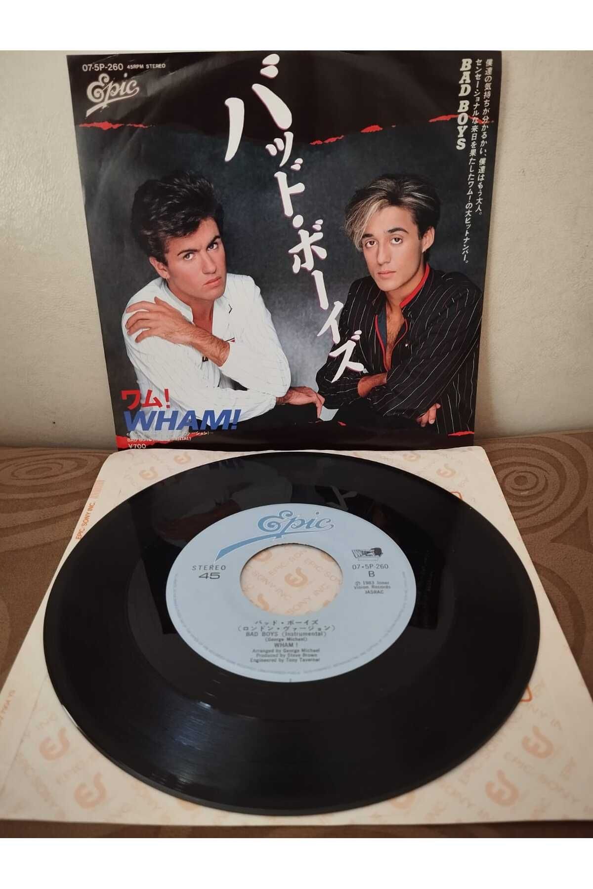 Plakperest WHAM - Bad Boys - 1983 Japonya Basım 45lik Plak