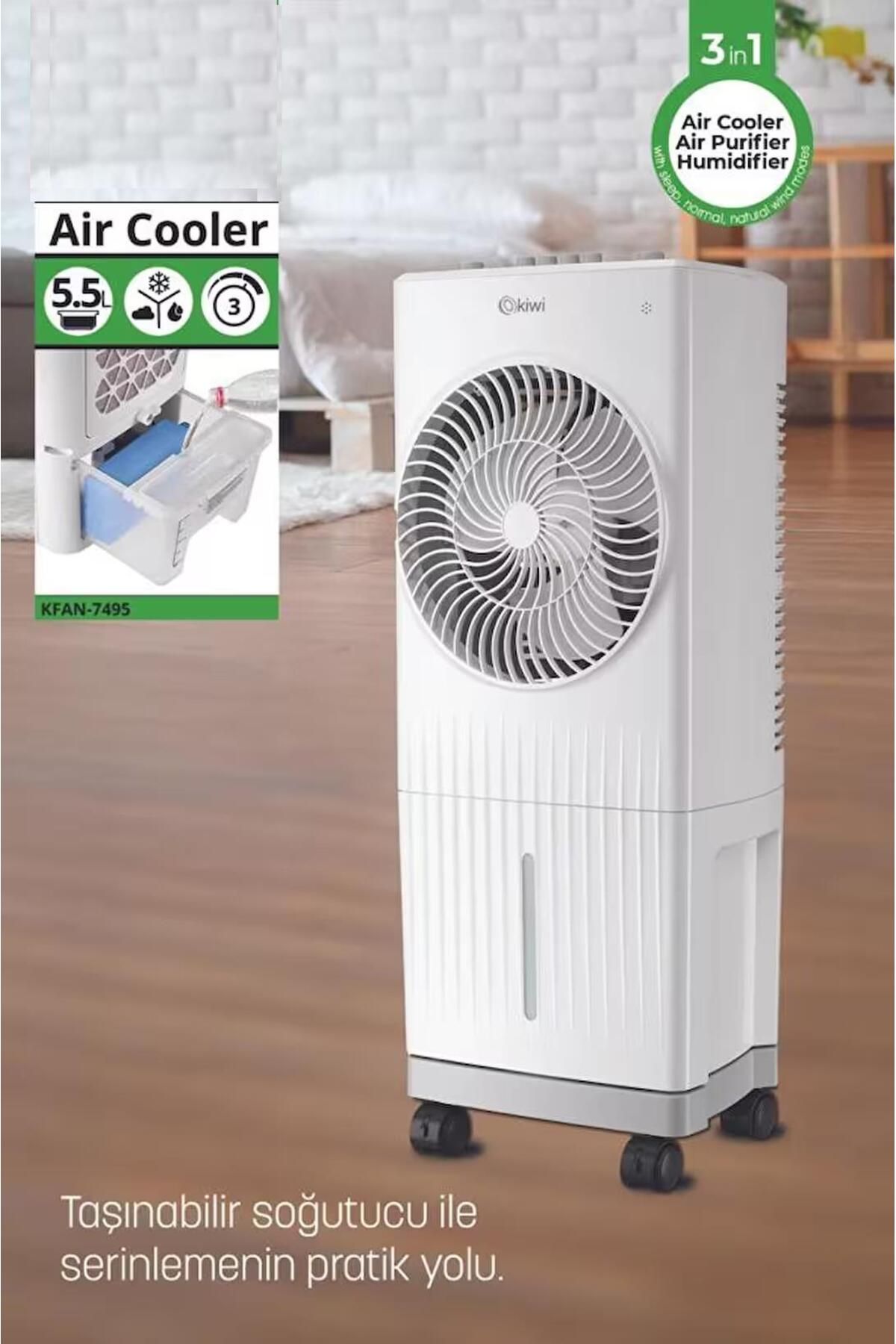 Altabi Kule Tipi Soğutuculu Vantilatör 3 Kademeli Soğuk Buharlı 60 W