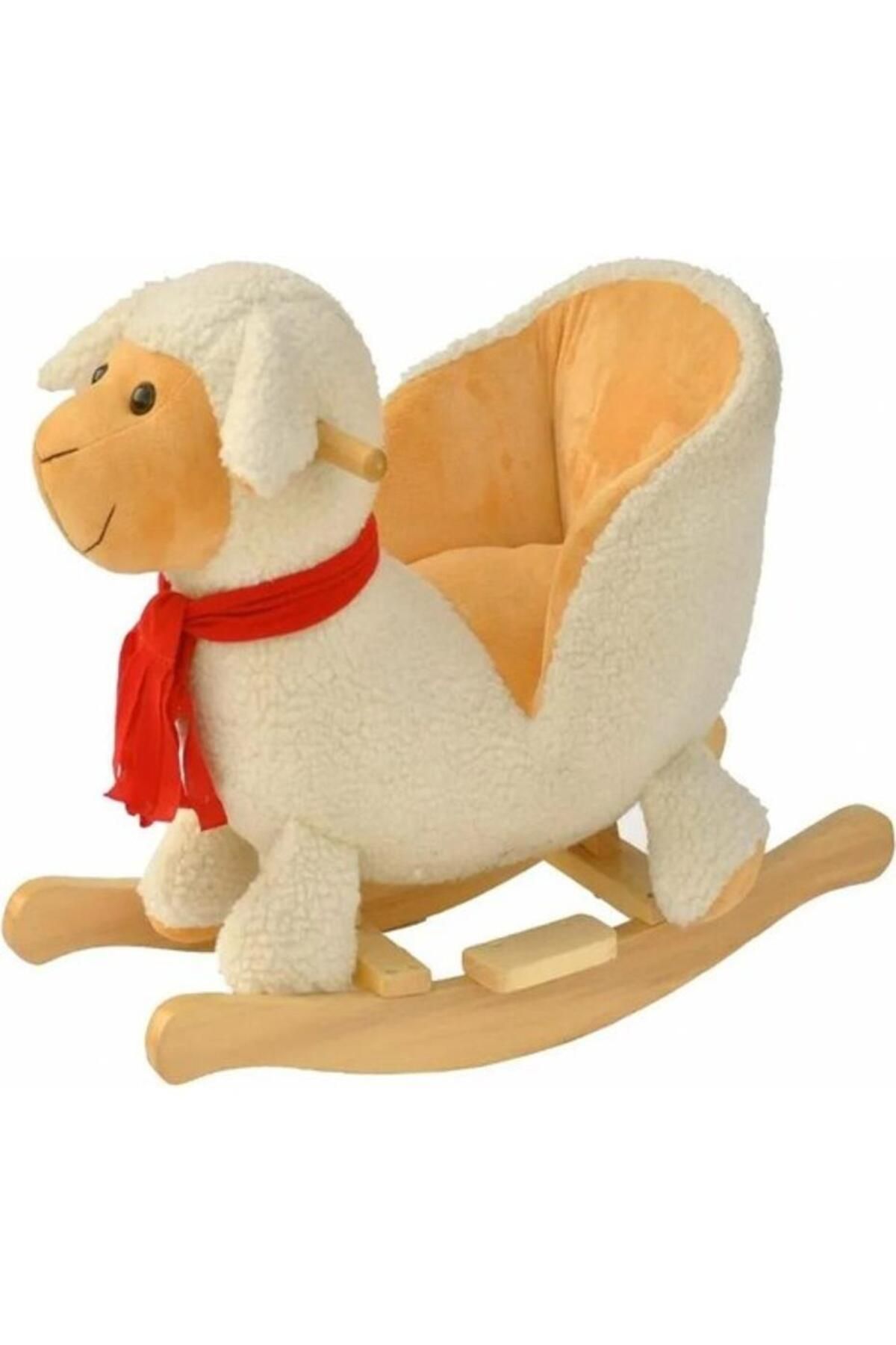 NW NessiWorld Safeline Bebe Peluş Ahşap Sallanır Oyuncak Kuzu