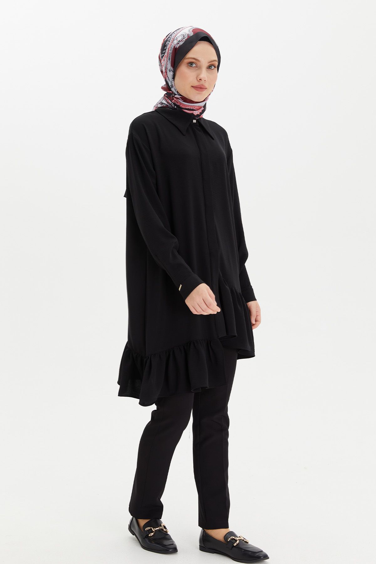 Setrms Asimetrik Oversize Tunik