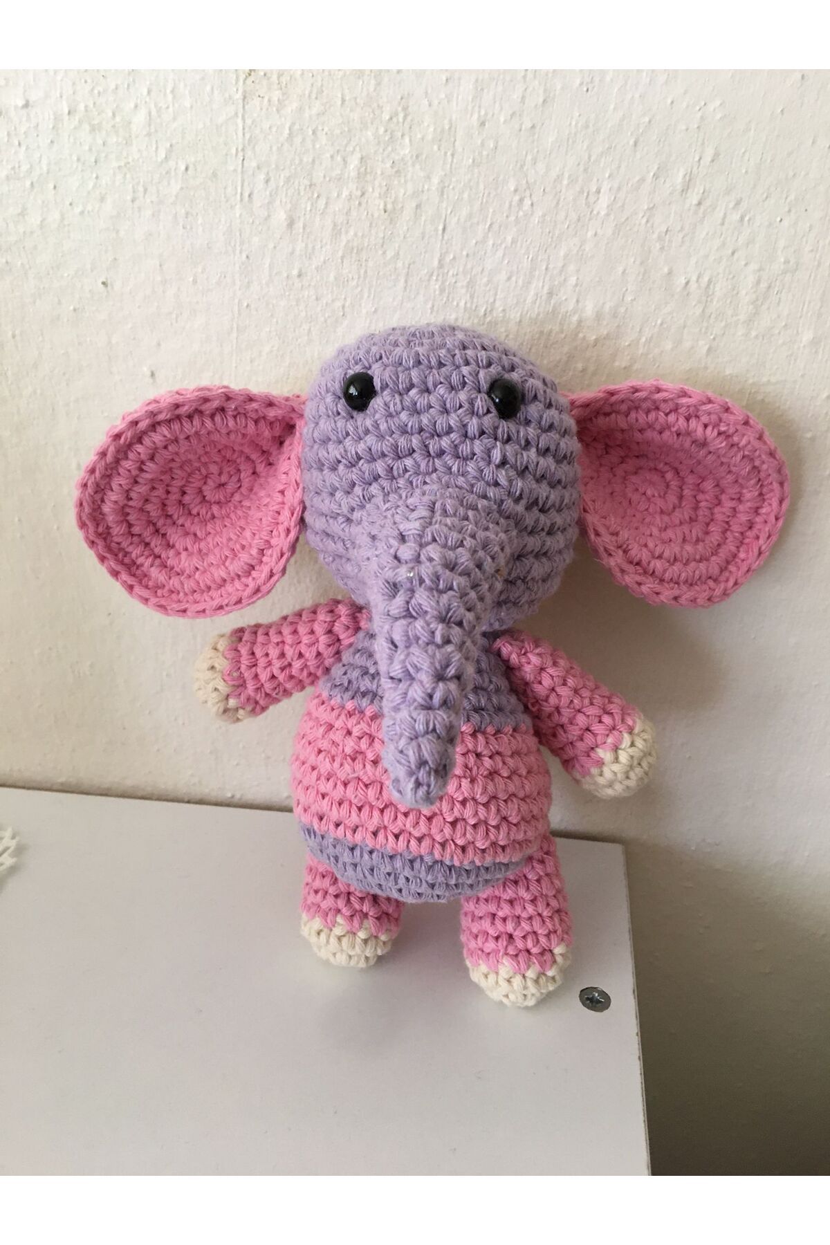 Müjde Tuhafiye El Örgüsü Amigurumi Fil 15 Cm