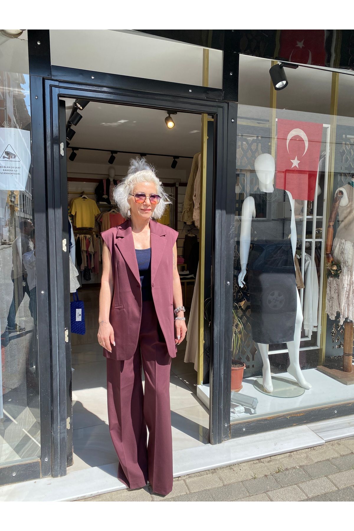 özlem adaşoğlu boutique POLİVİSKON BOL PANTOLON